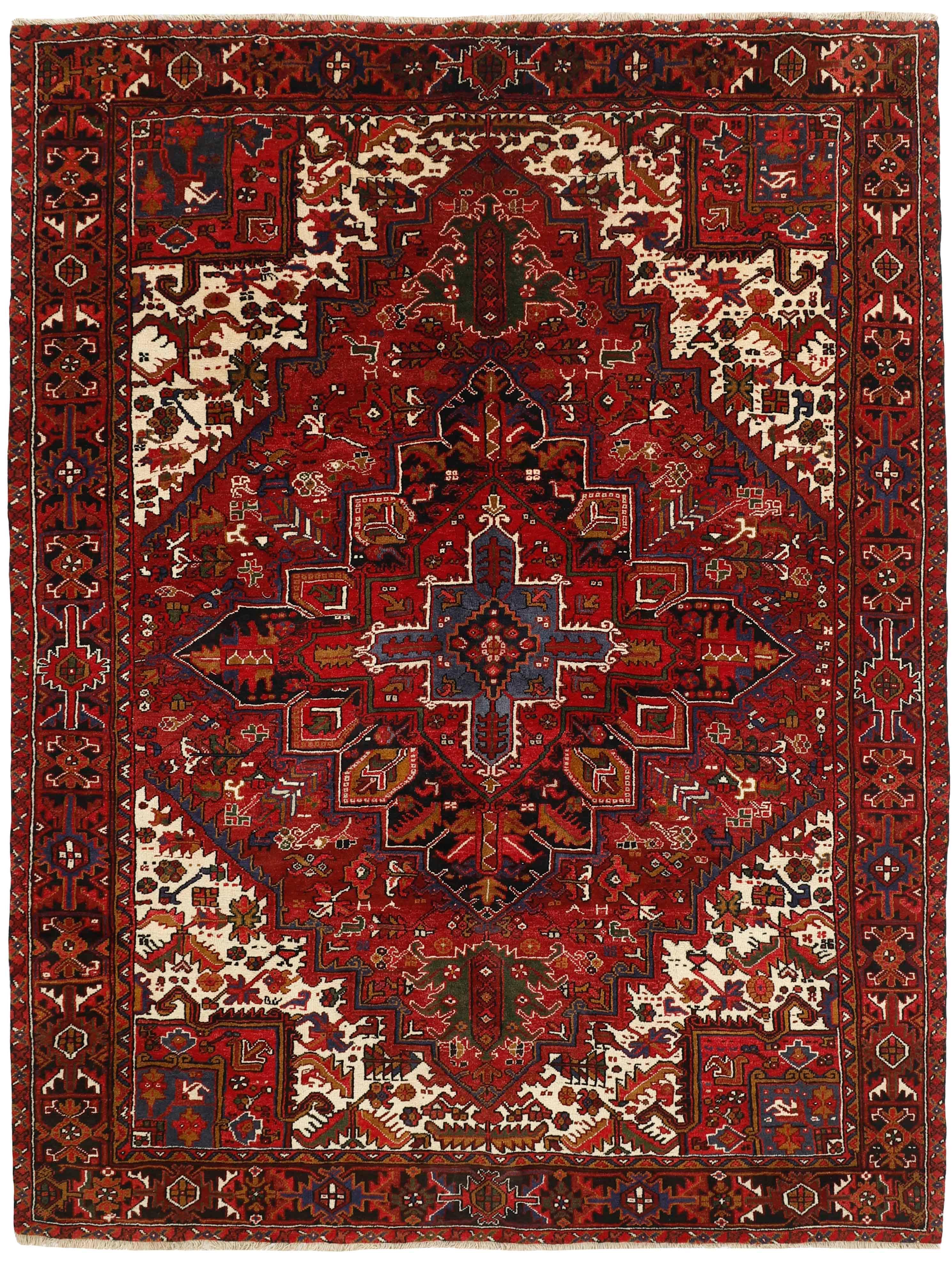 Red traditional persian rug