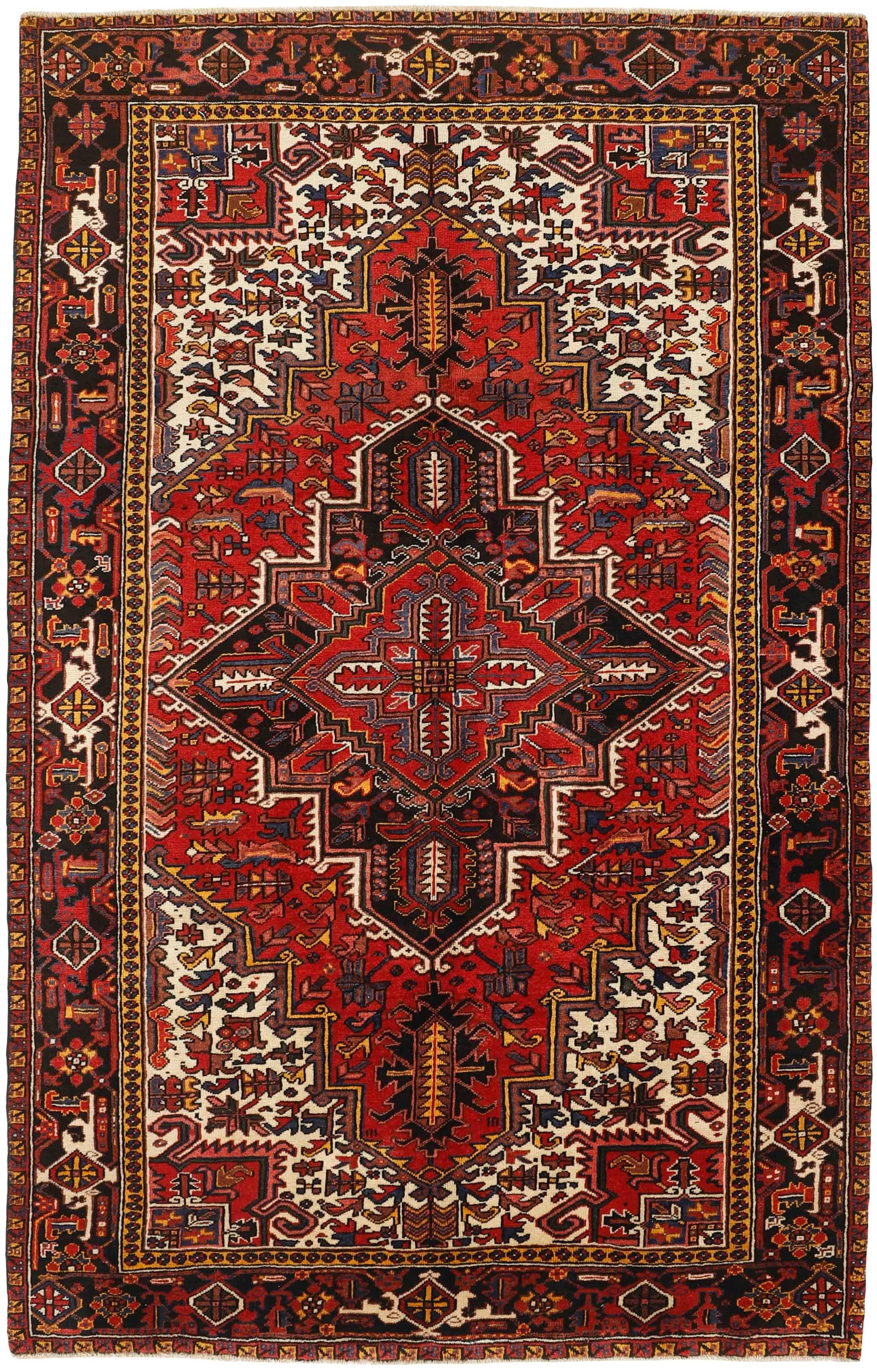 Red traditional persian rug