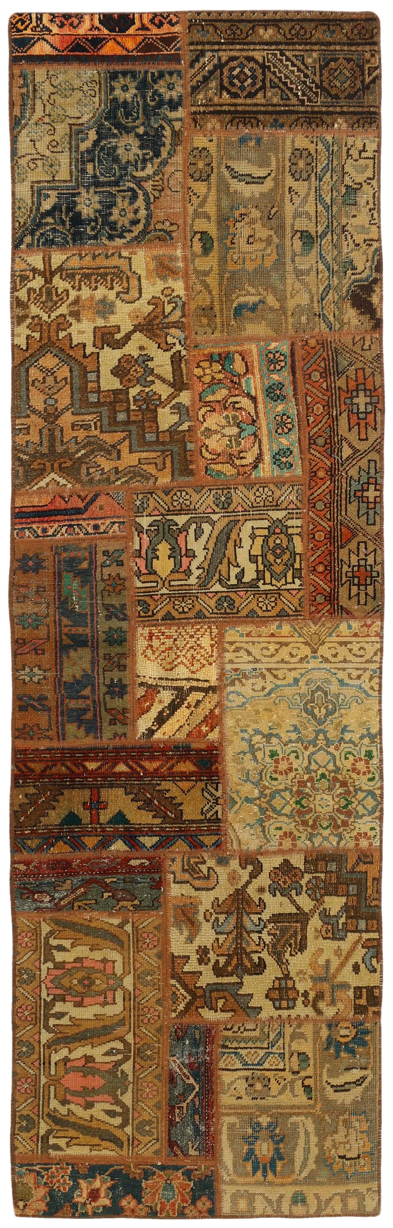 Authentic multicolour patchwork persian runner