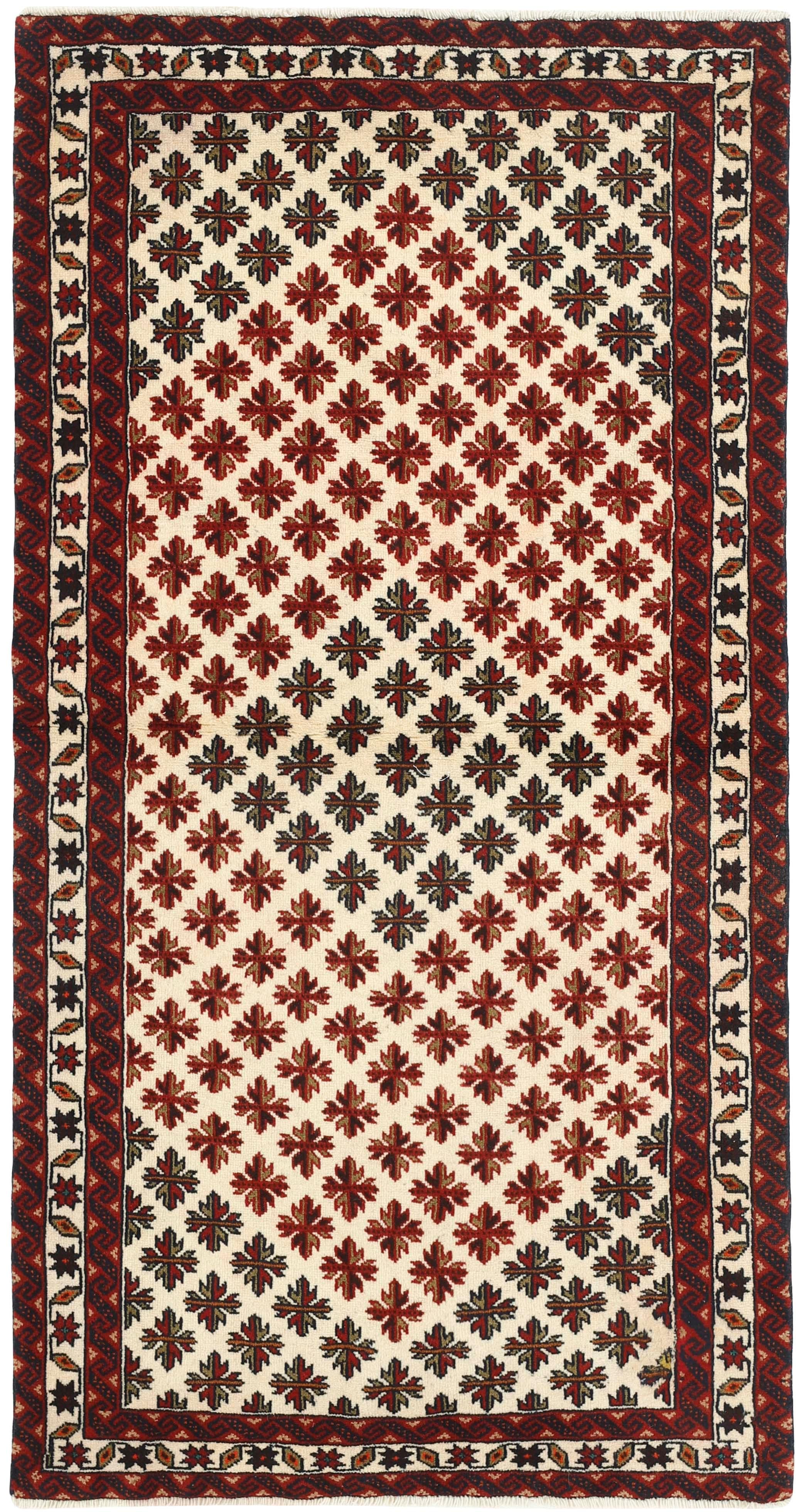 Multicolour Persian wool rug with traditional design