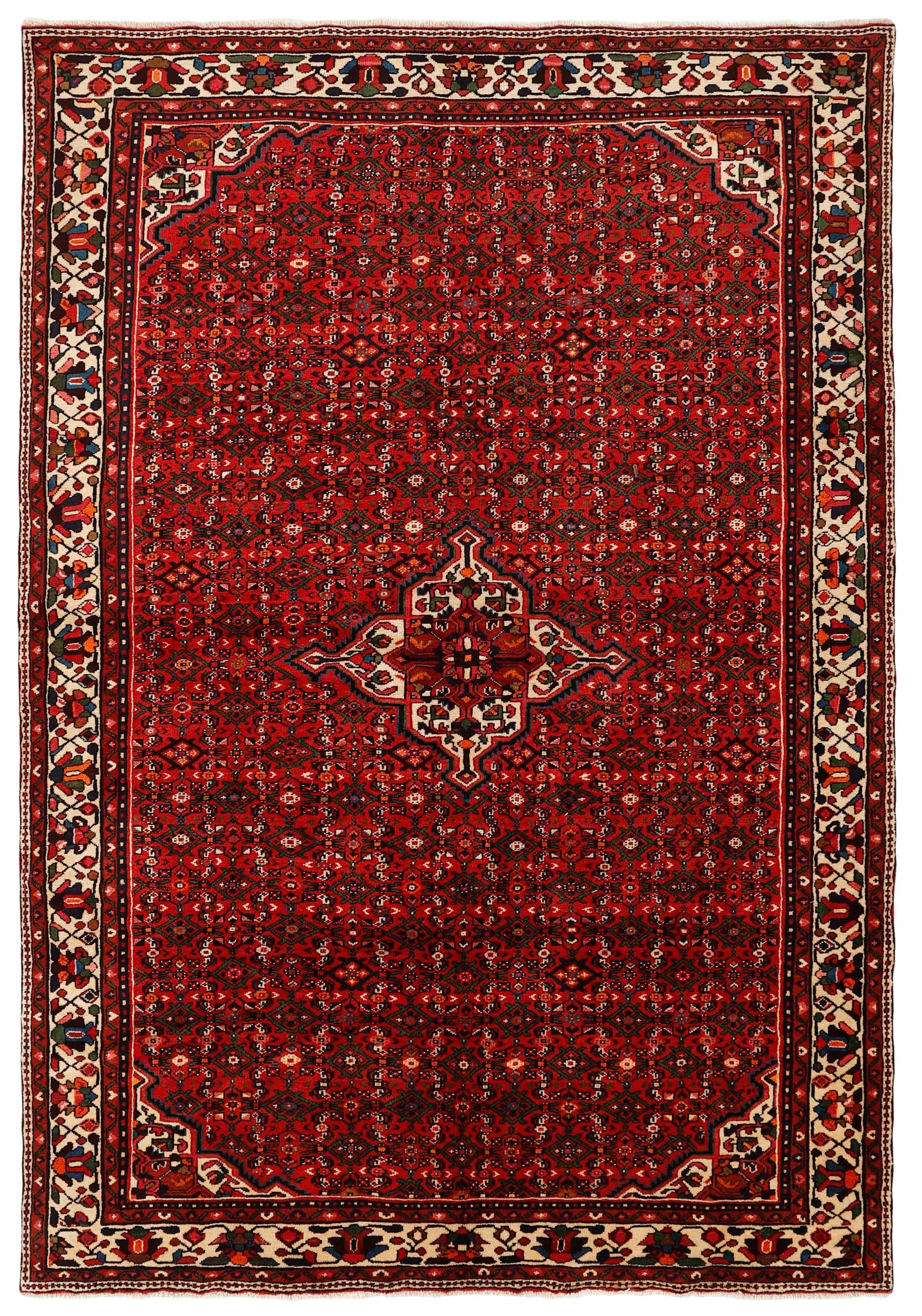 Red traditional persian rug