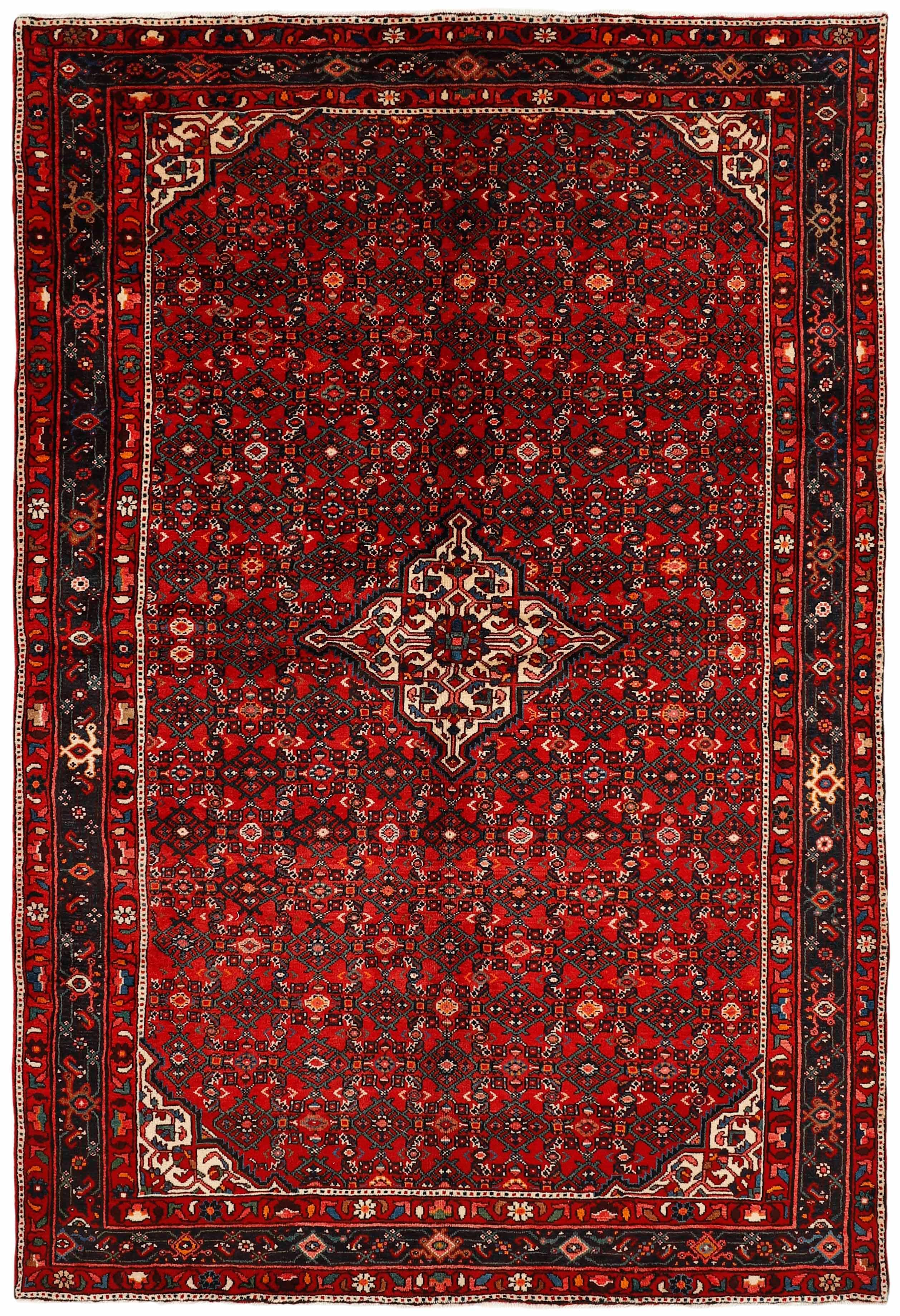 Red traditional persian rug