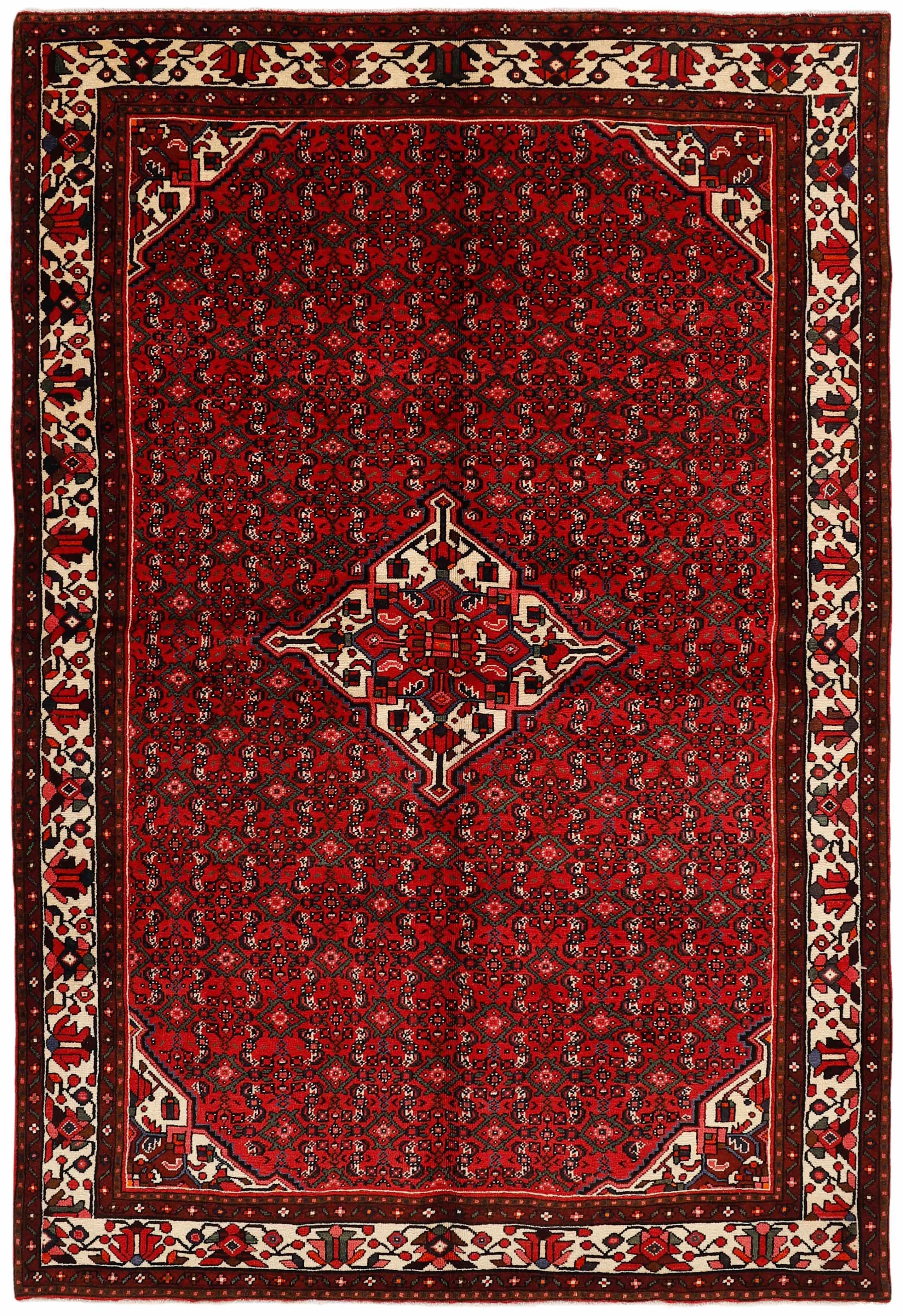 Red traditional persian rug
