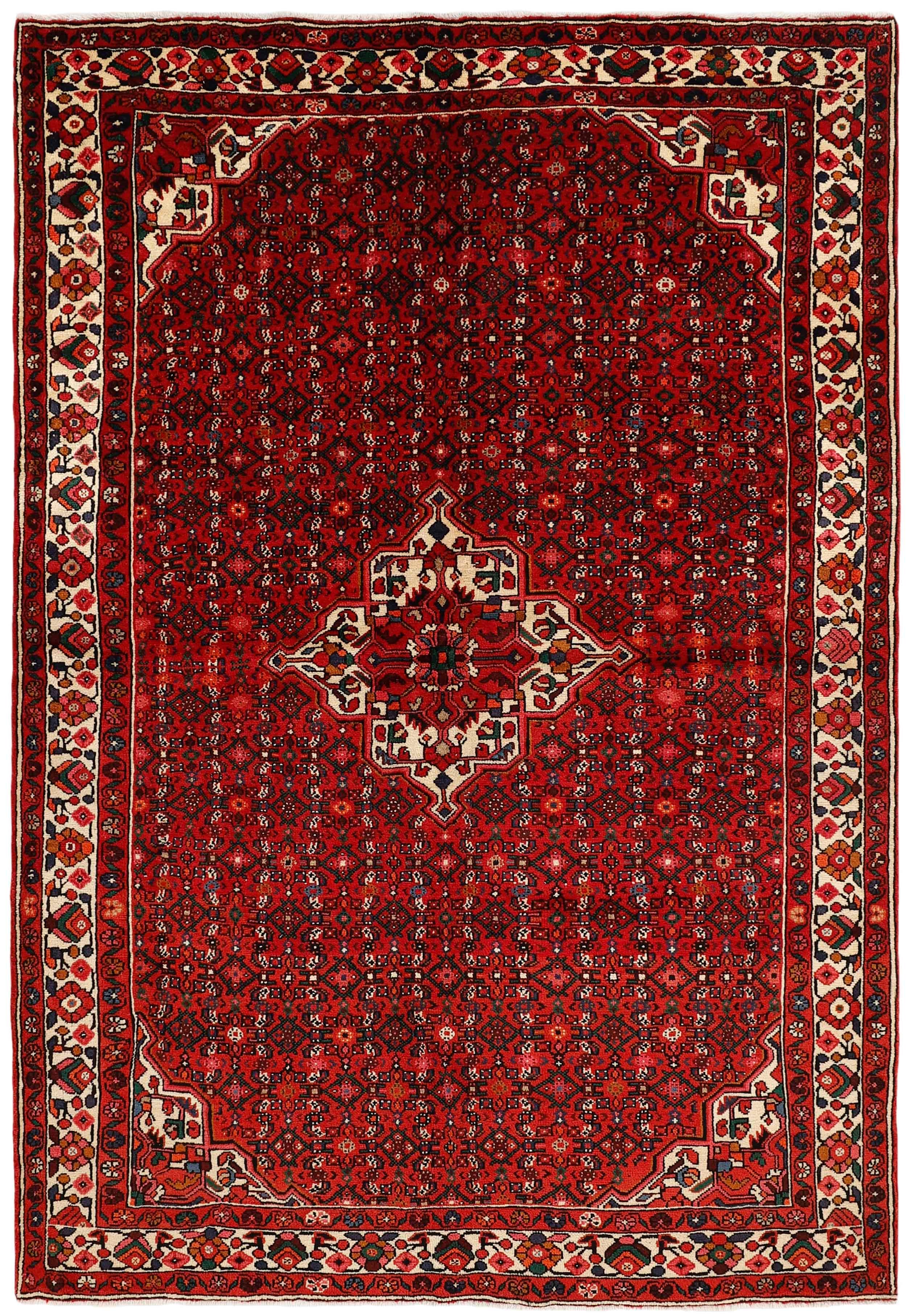 Red traditional persian rug