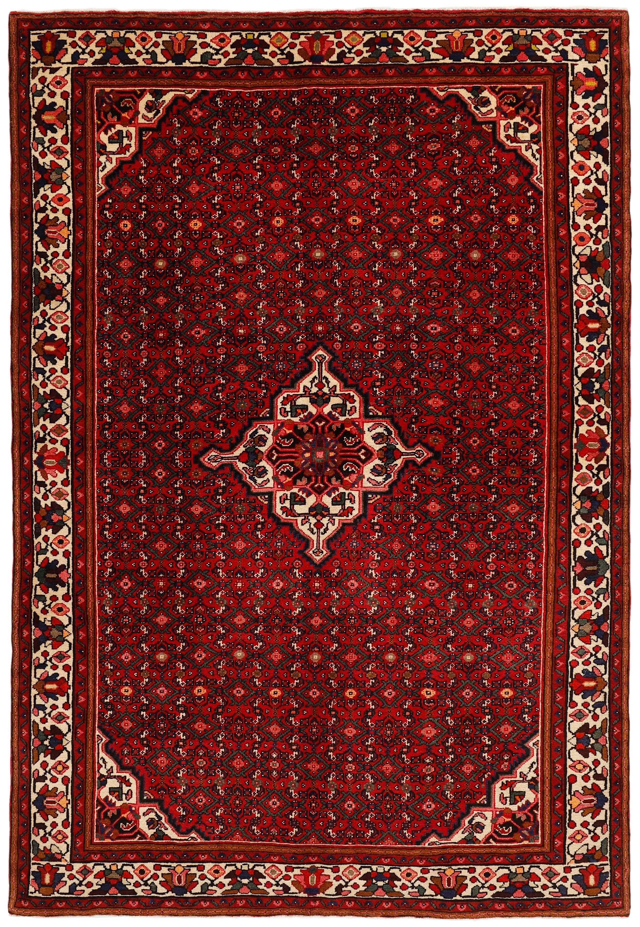 Red traditional persian rug