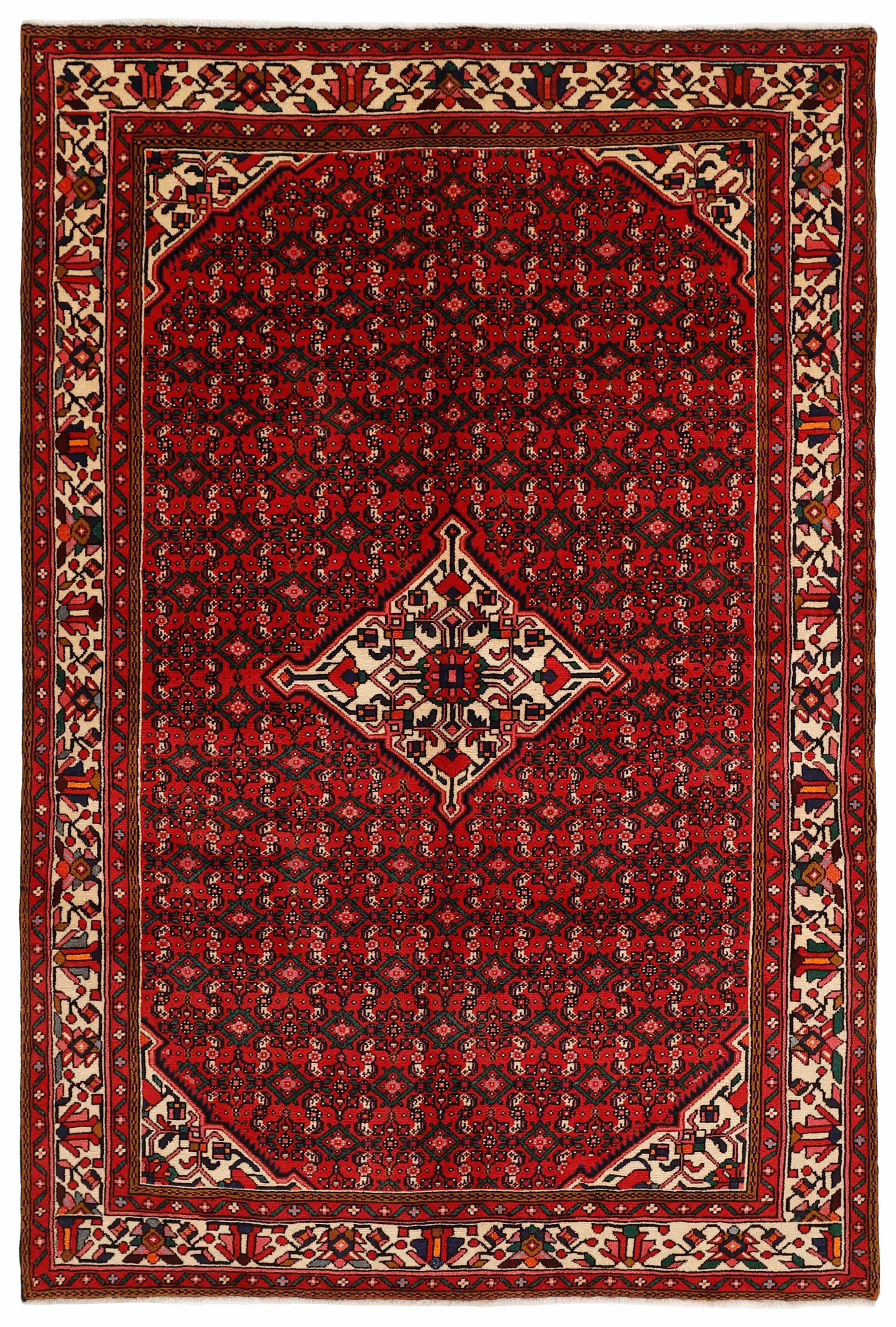 Red traditional persian rug