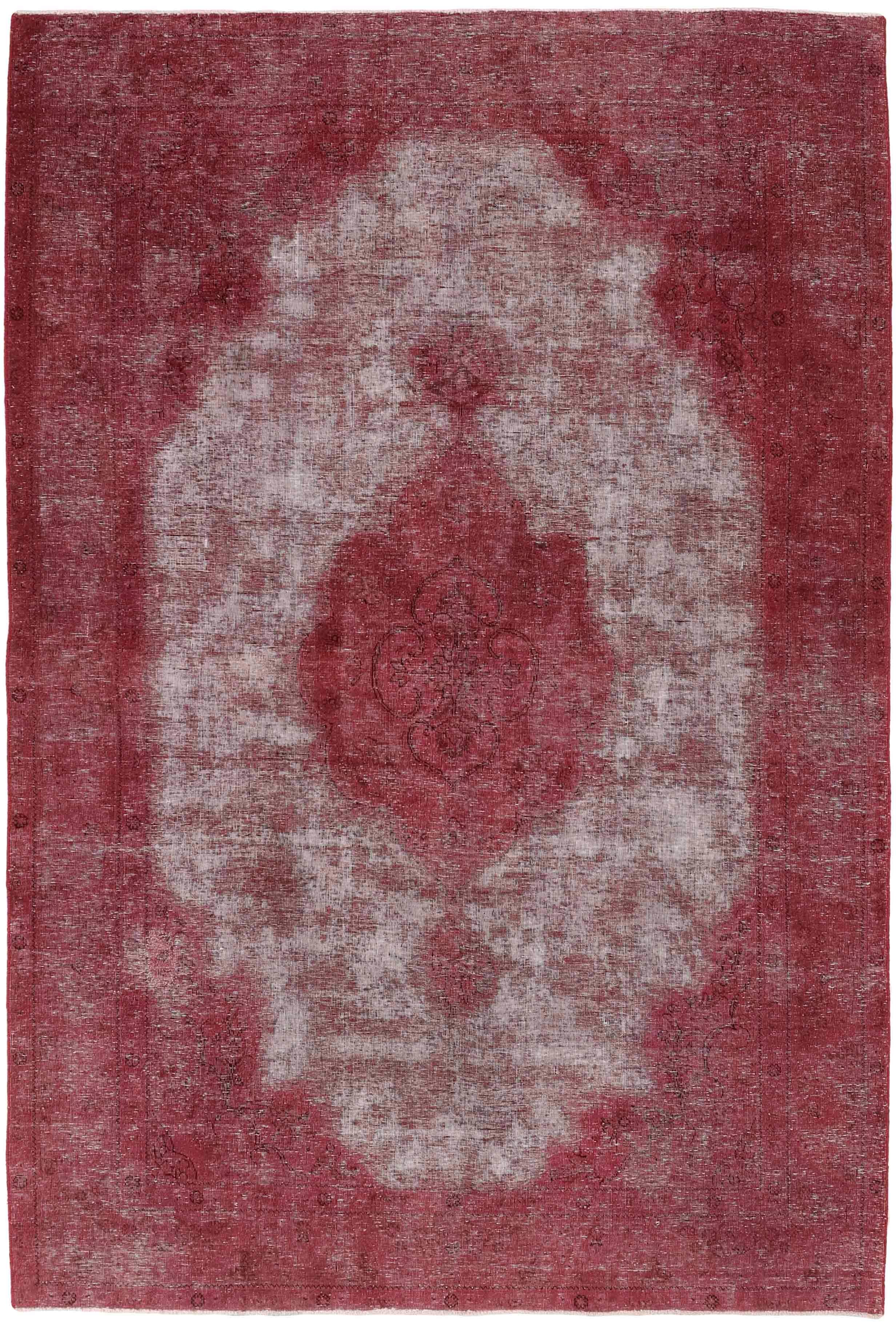 red vintage persian rug
