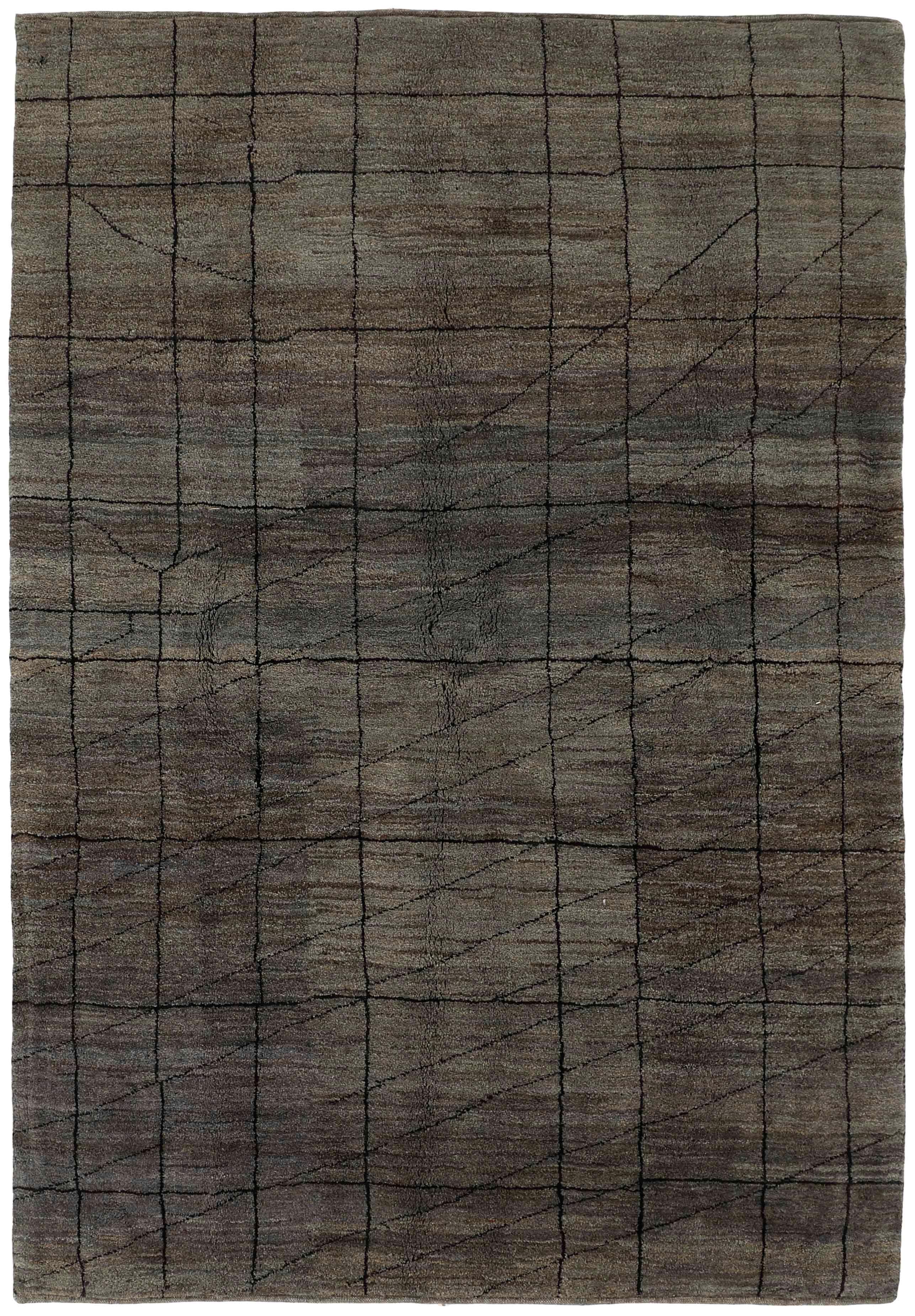 Authentic Oriental Kelim flatweave rug in brown and black