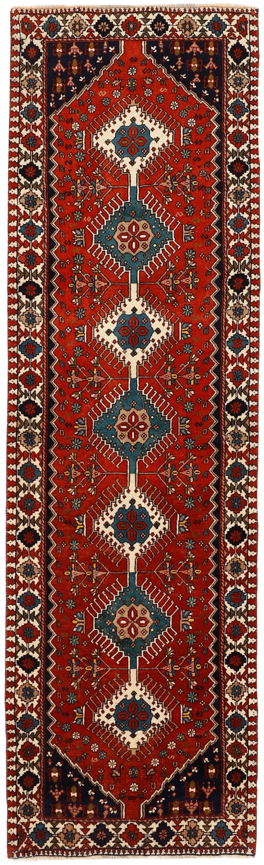 red authentic persian runner with a traditional design