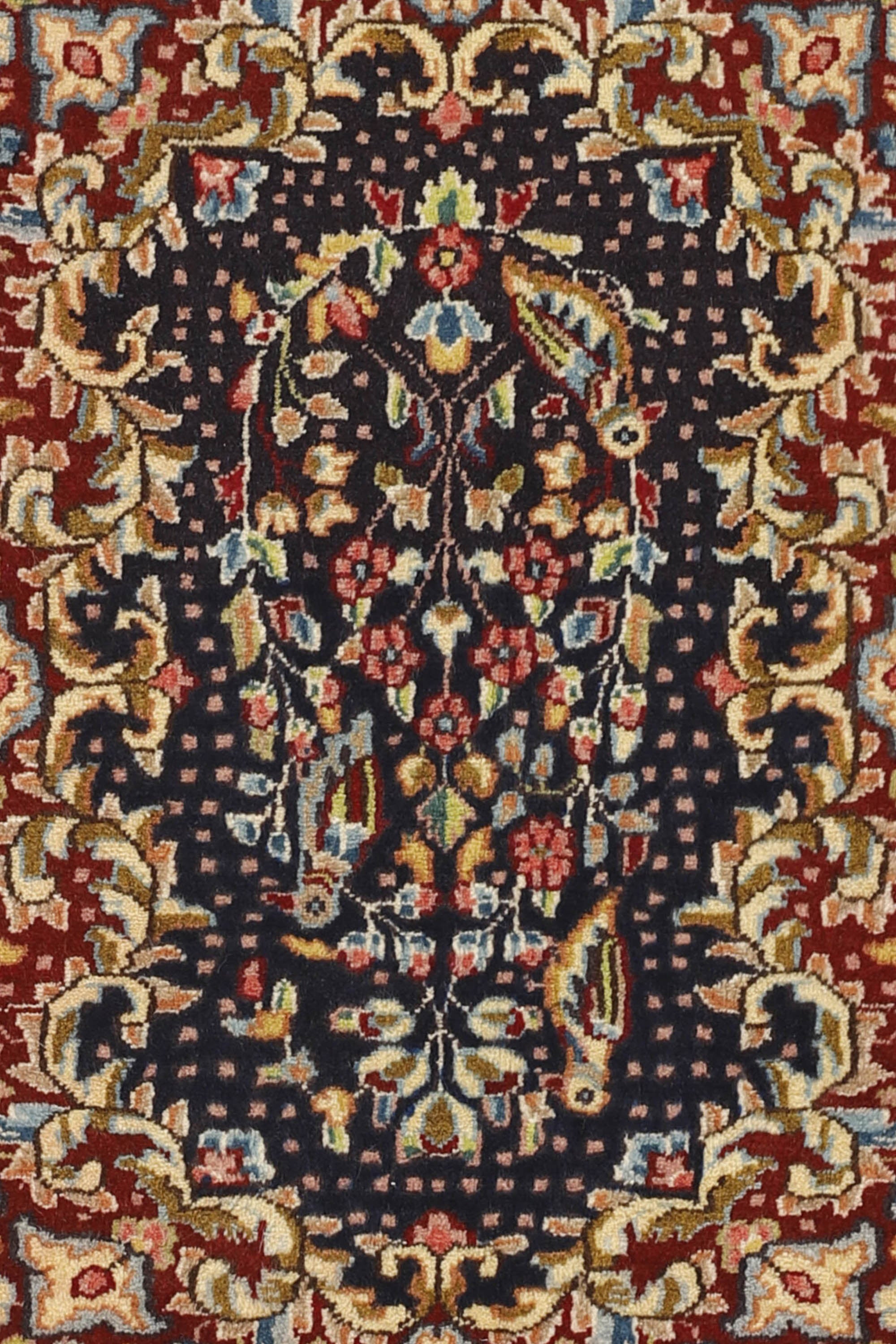 Luxury multicolour traditional Kerman rug