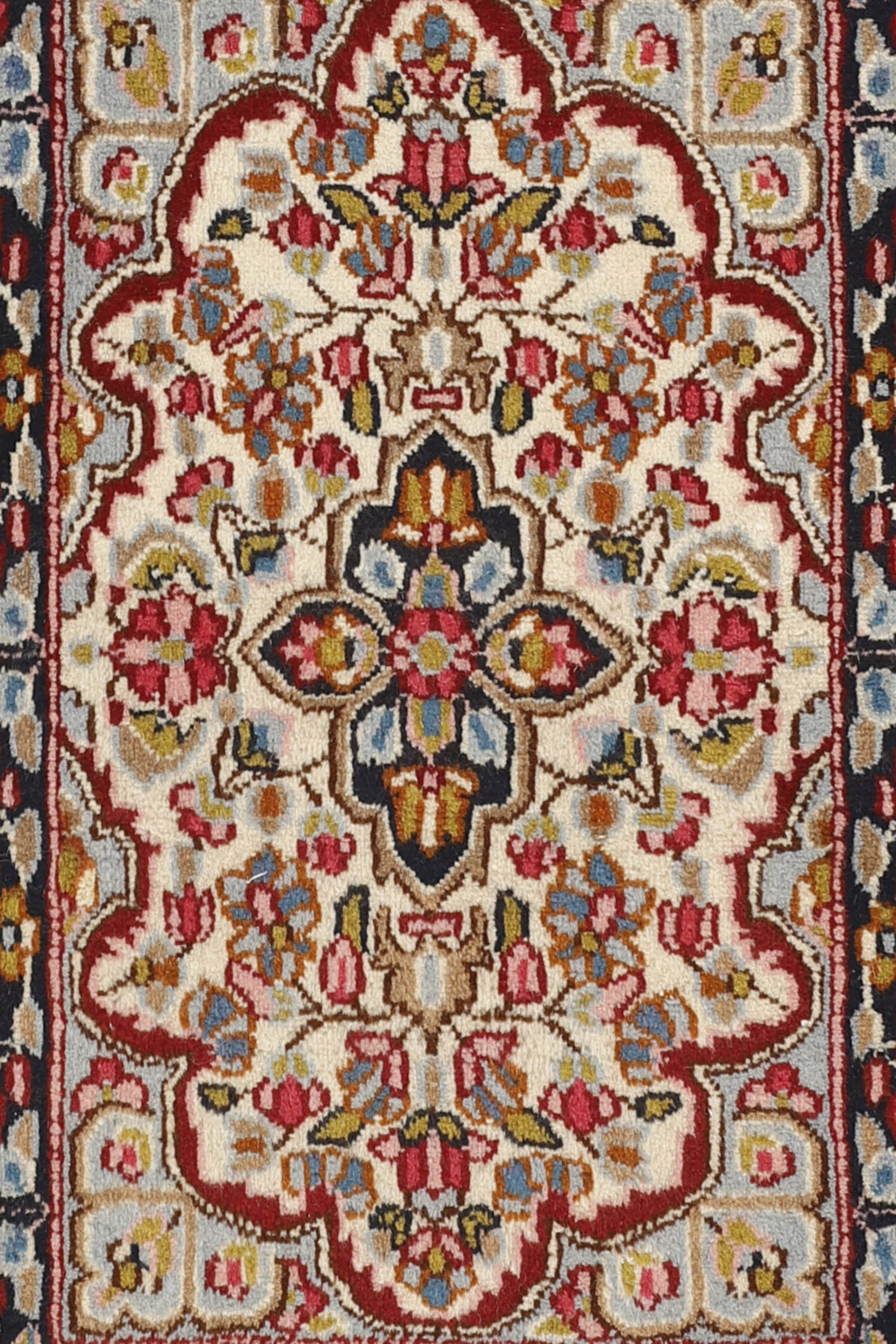 Luxury multicolour traditional Kerman rug