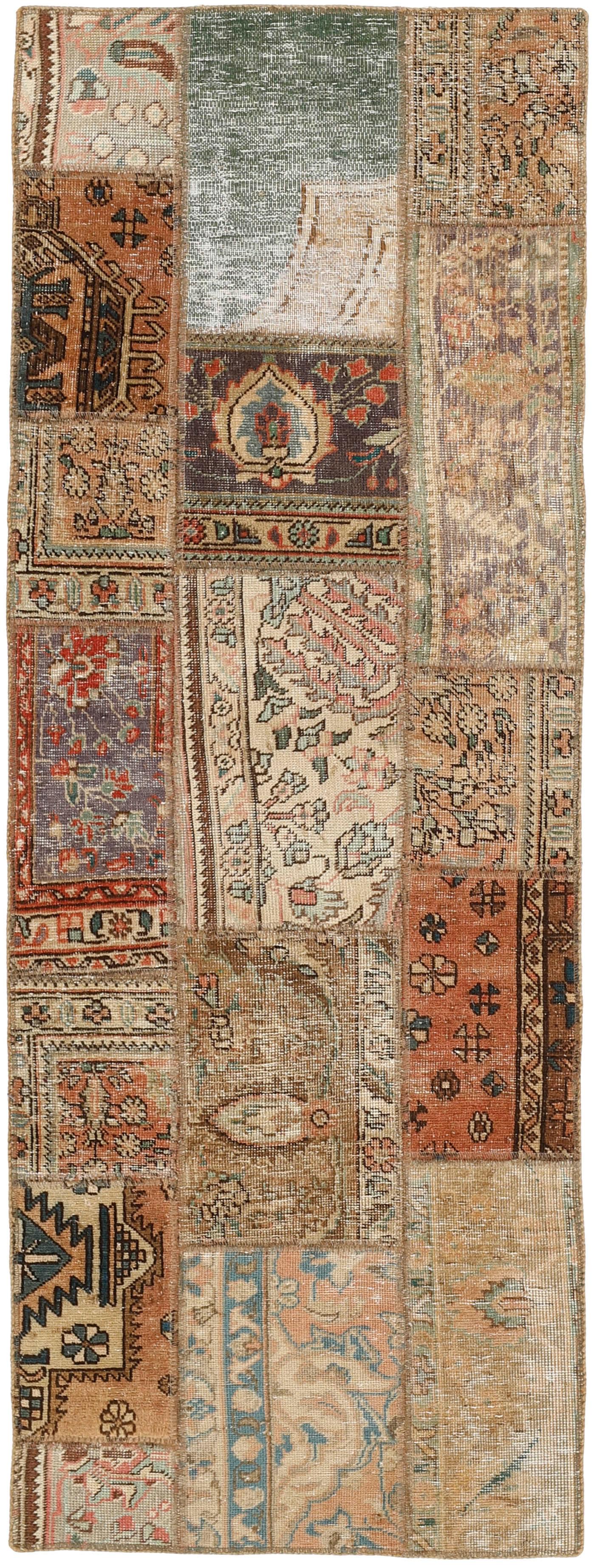 Authentic multicolour patchwork persian runner