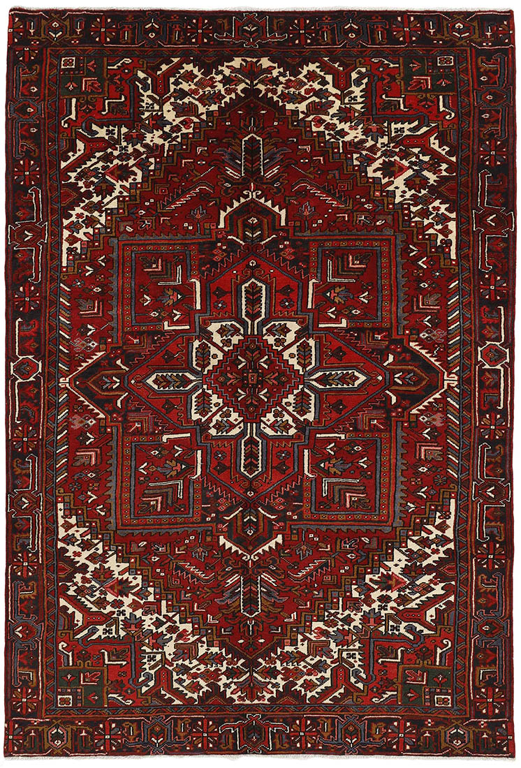 Red traditional persian rug