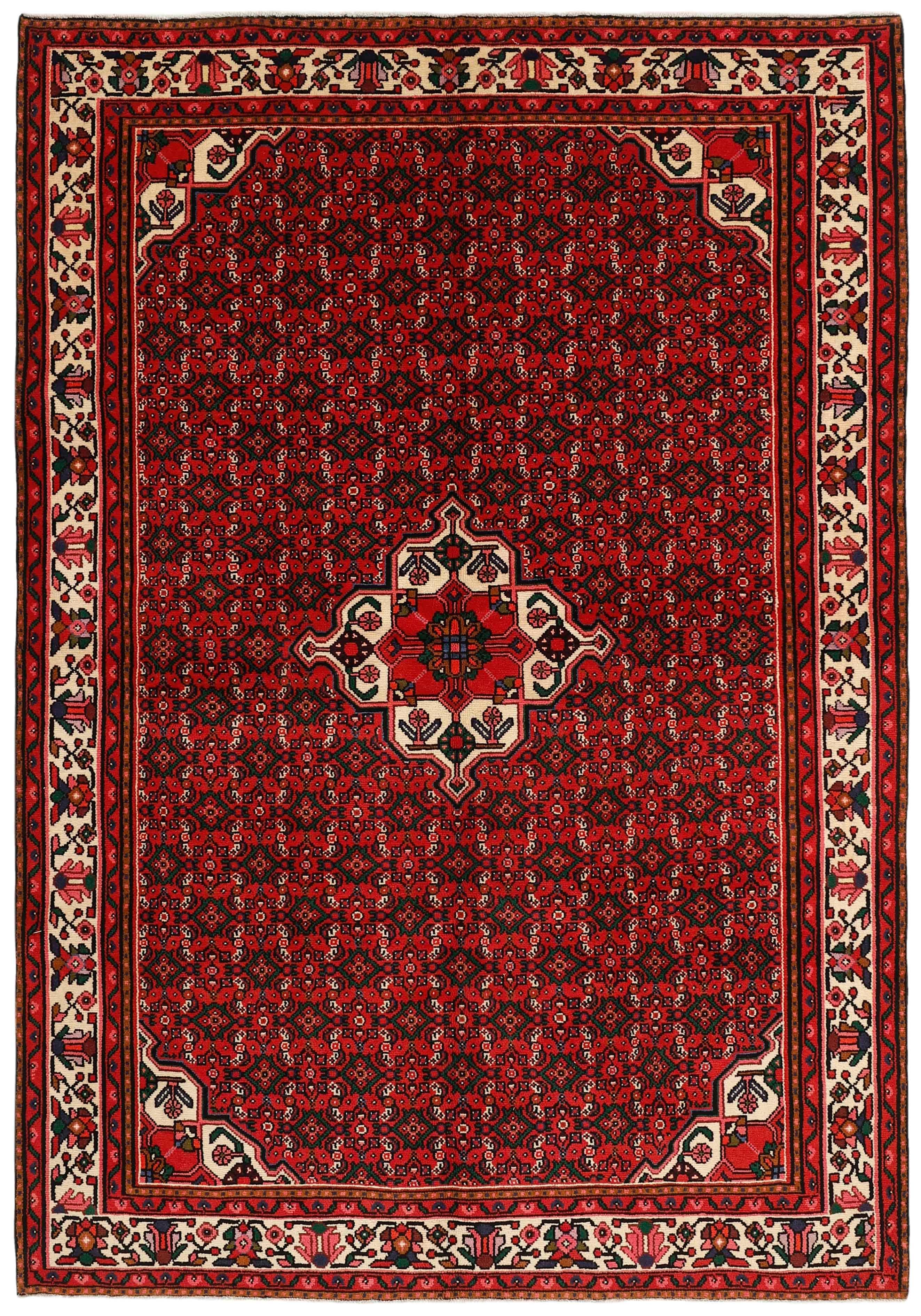 Red traditional persian rug