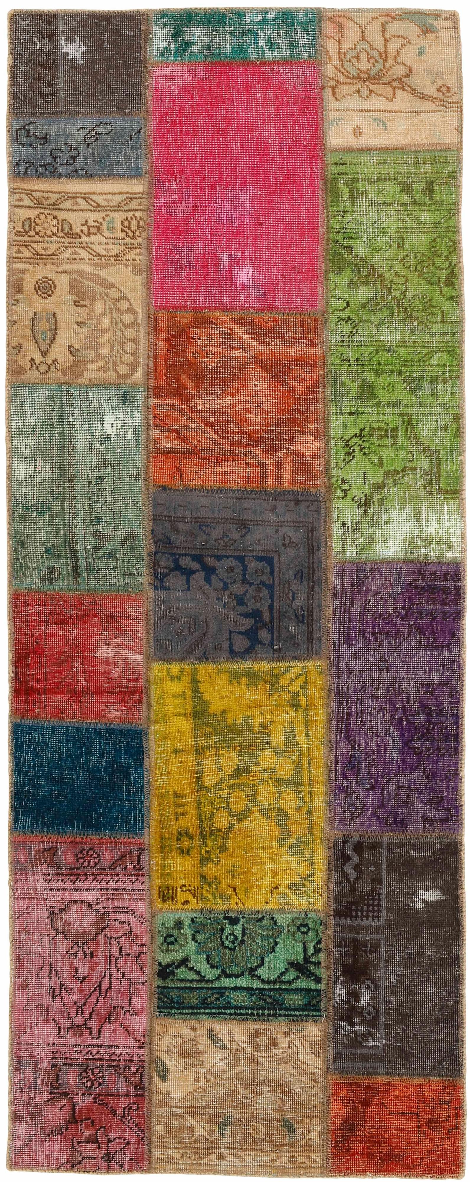 Authentic multicolour patchwork persian runner
