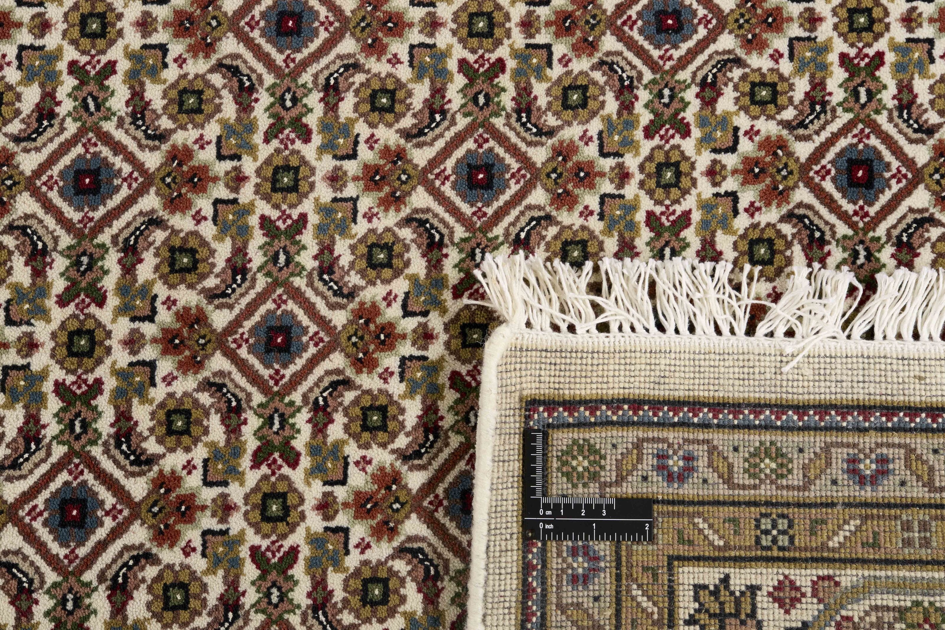 Authentic Oriental Tabriz Indi rug with multicolour floral bordered pattern