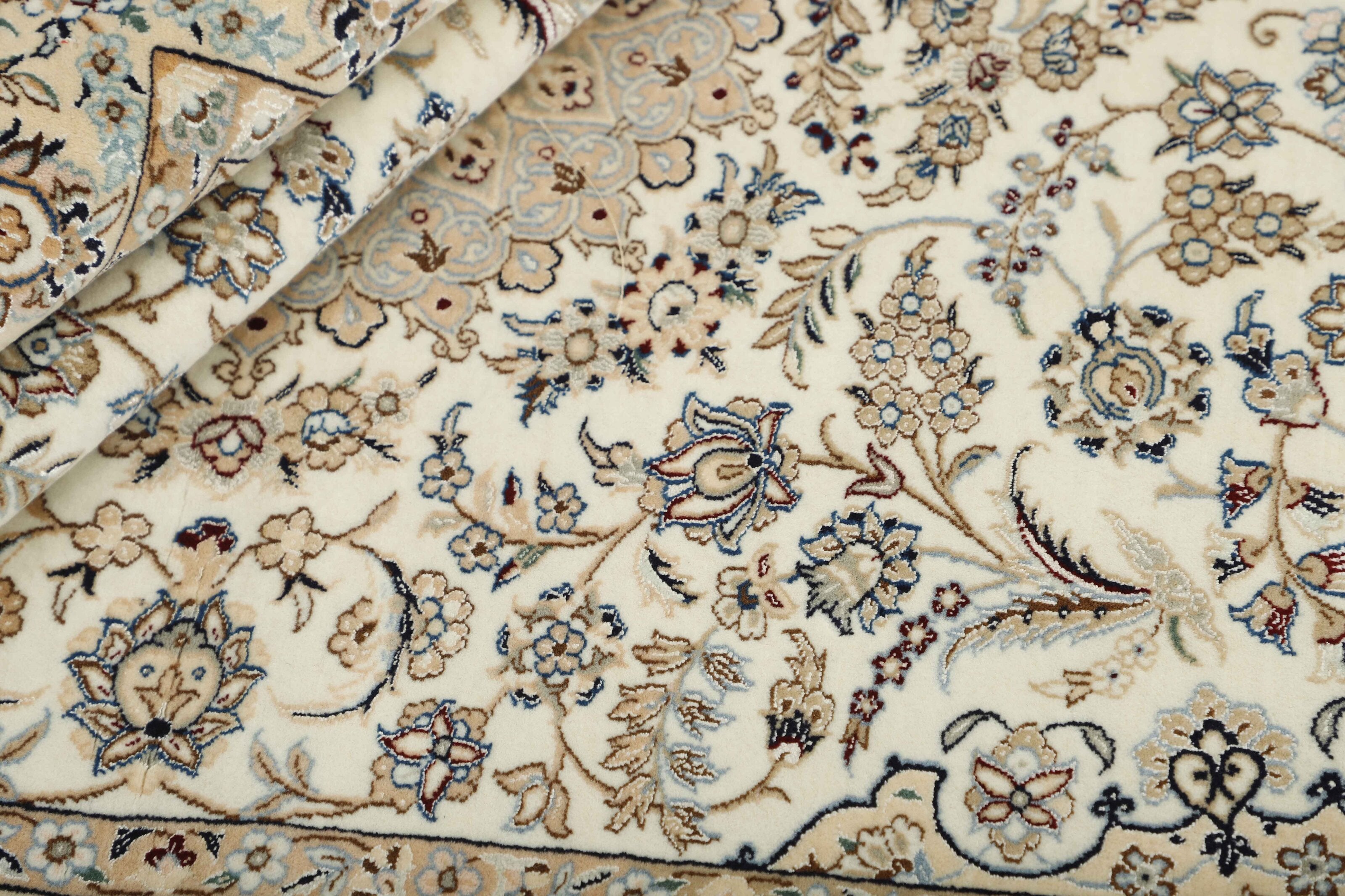 blue and beige