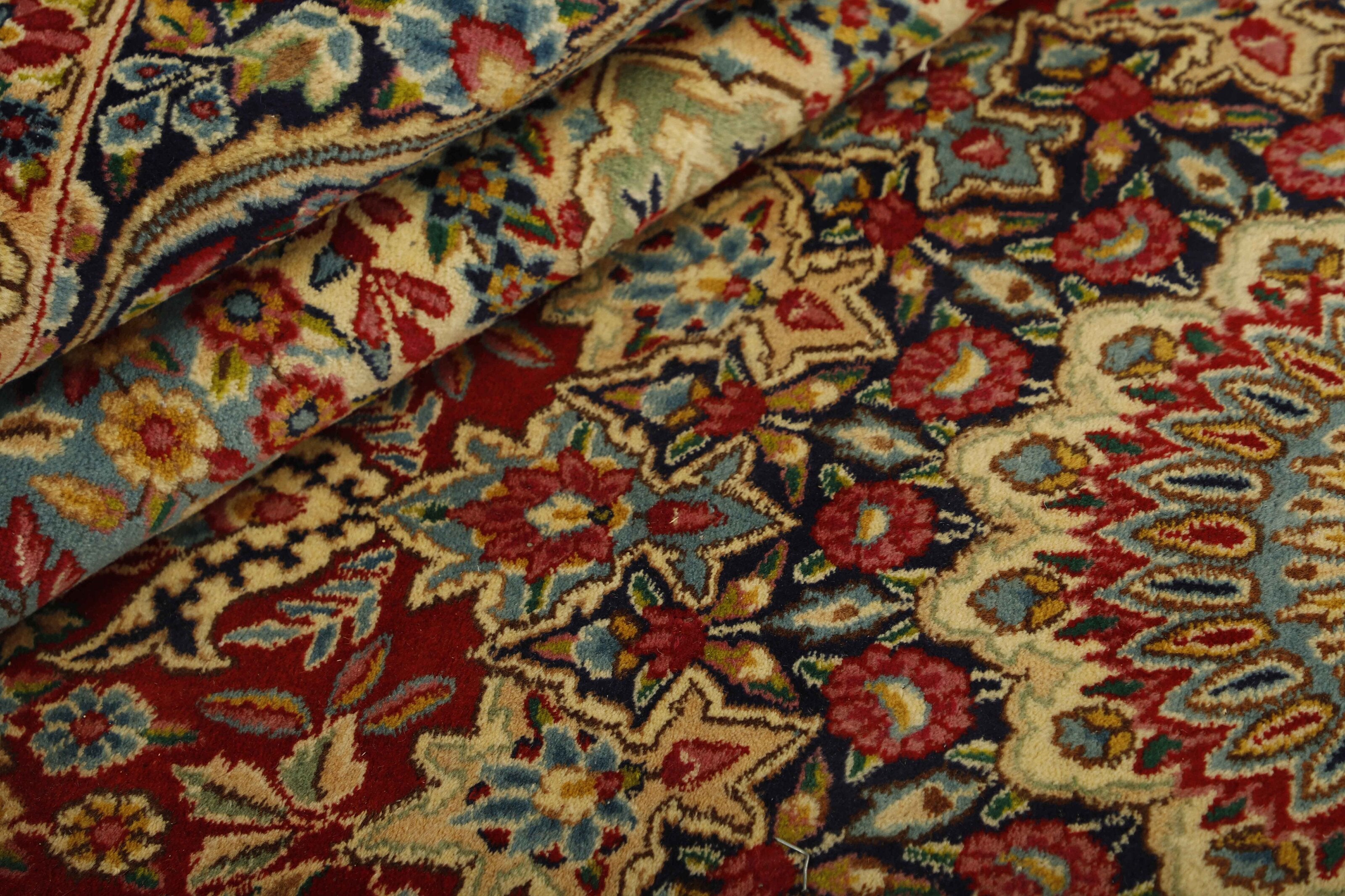 Luxury multicolour traditional Kerman rug