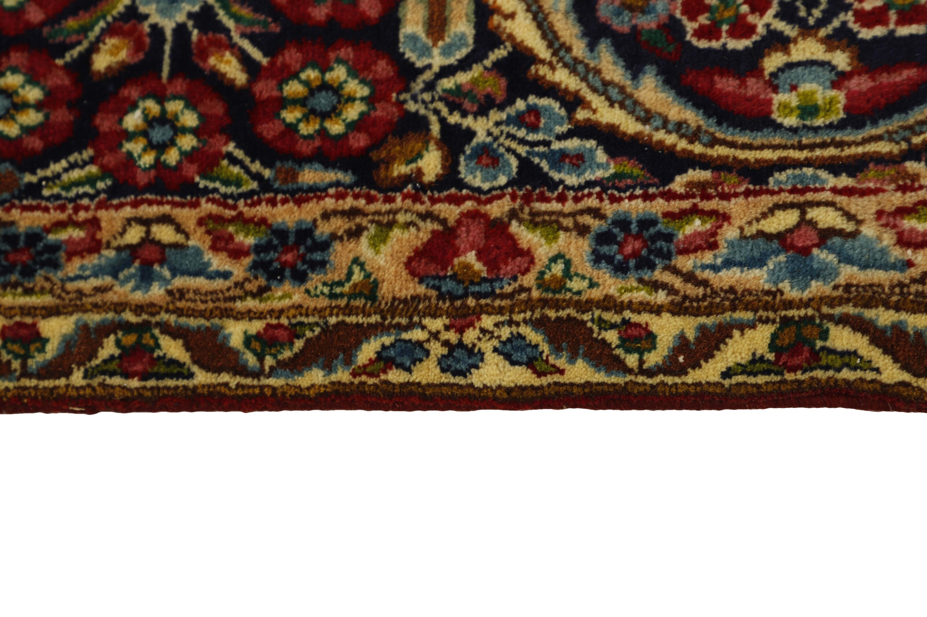 Luxury multicolour traditional Kerman rug