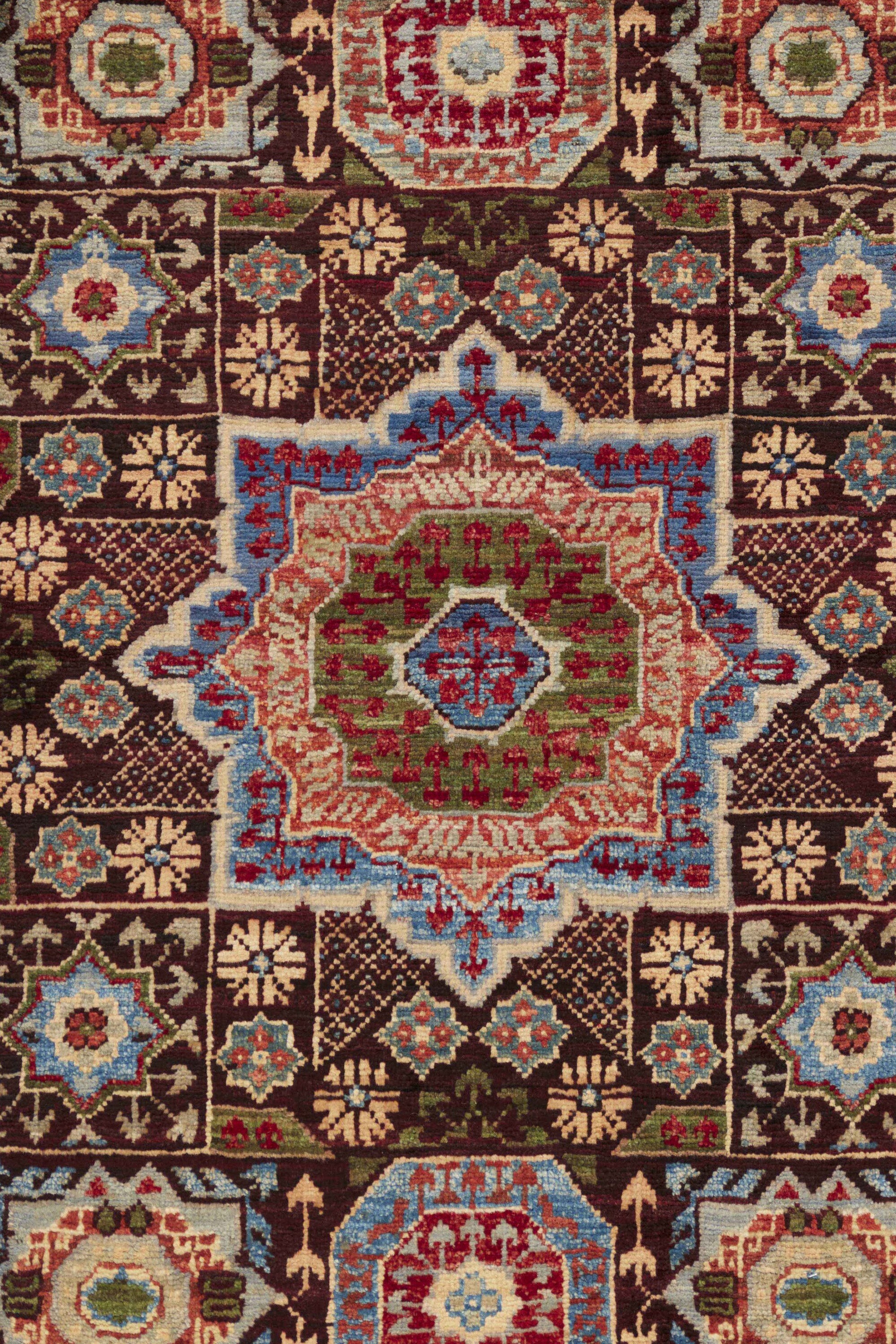 Oriental Ziegler rug with multicolour floral pattern