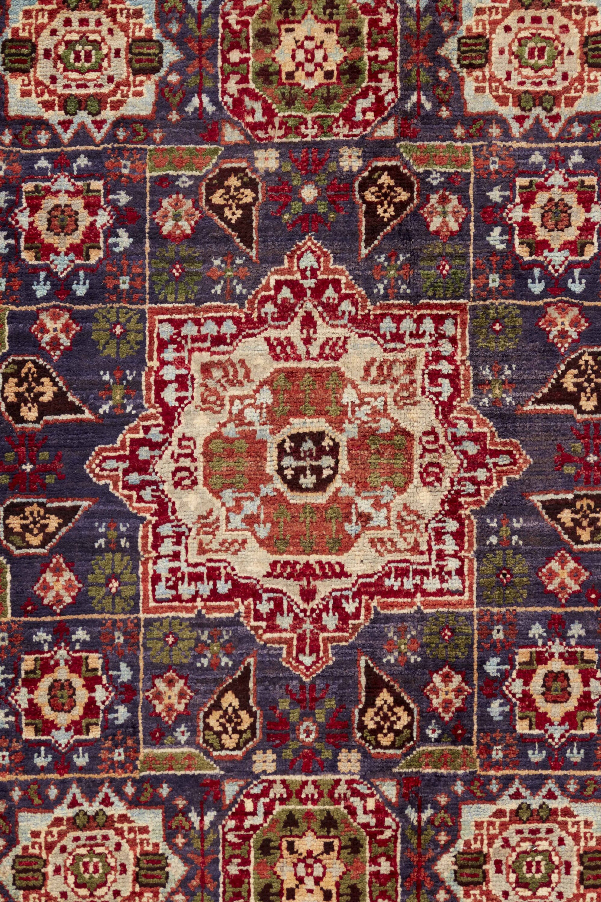 Oriental Ziegler rug with multicolour floral pattern