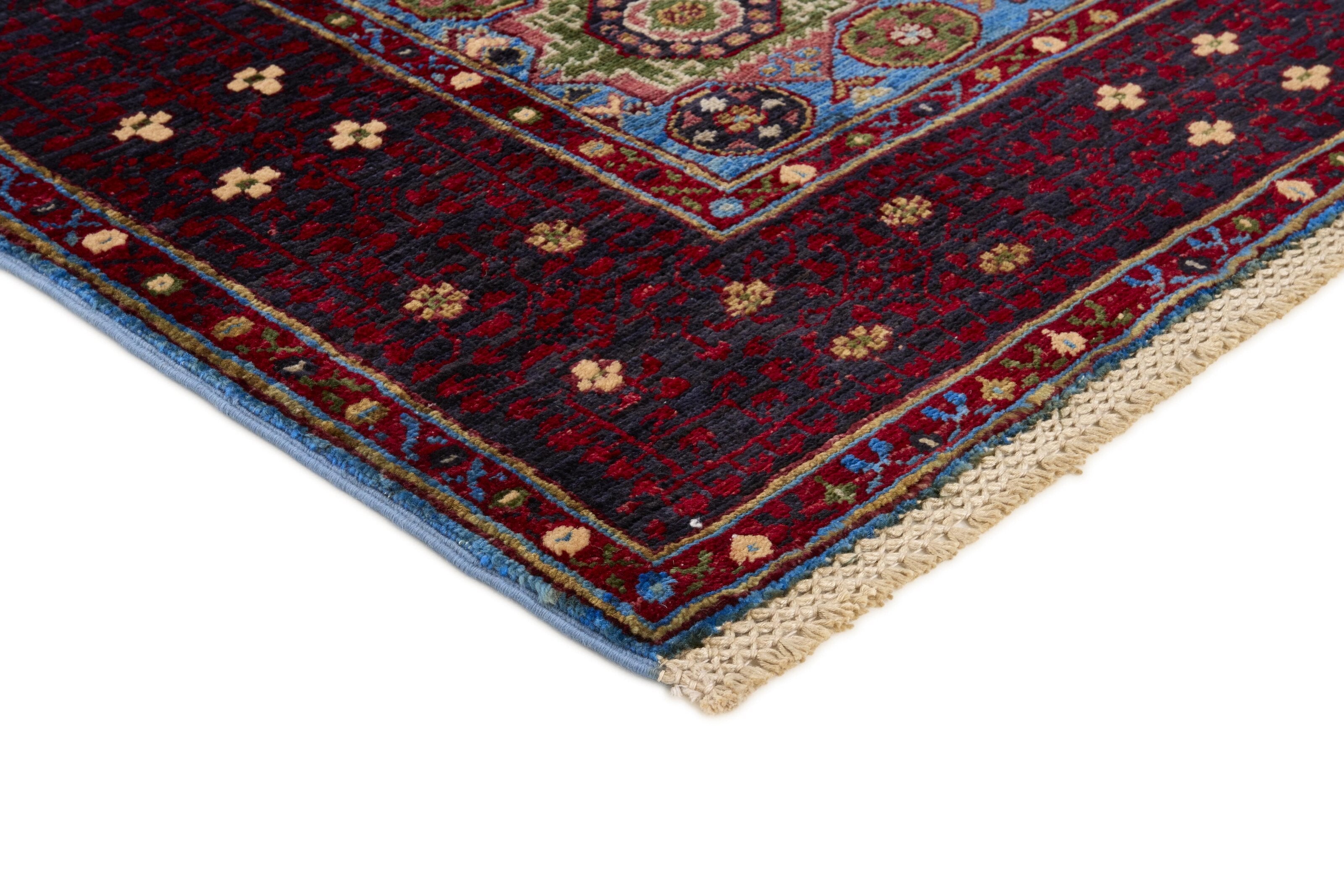 Oriental Ziegler rug with blue floral pattern