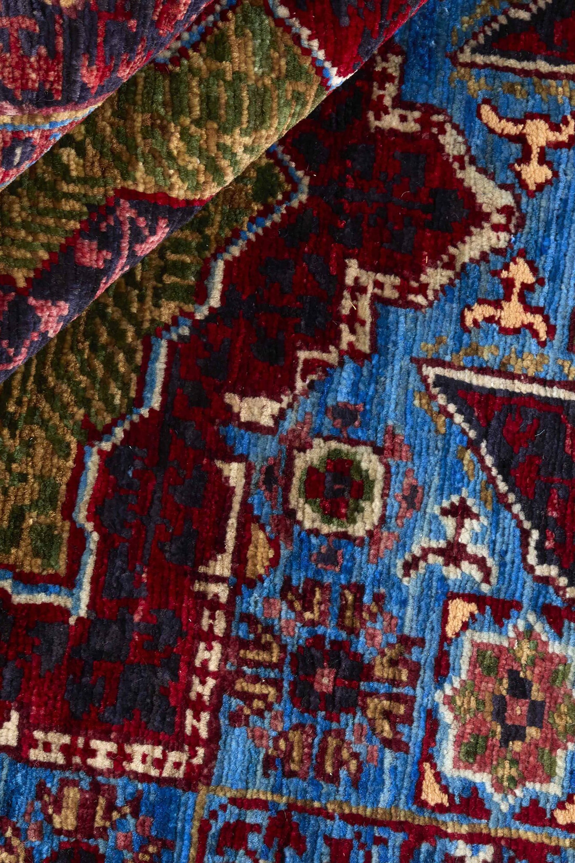 Oriental Ziegler rug with blue floral pattern