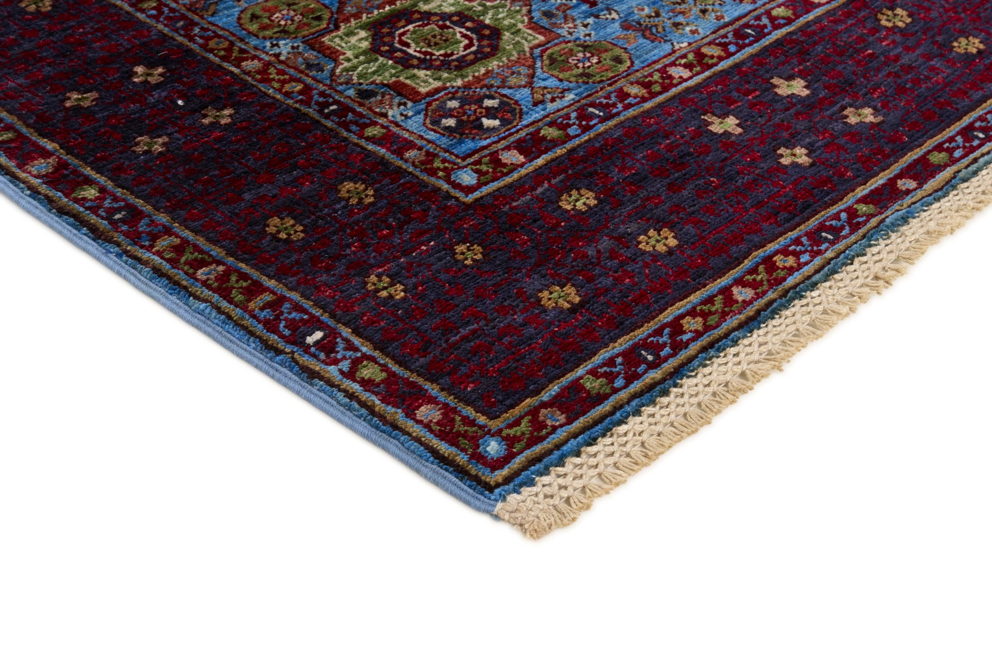 Oriental Ziegler rug with blue floral pattern