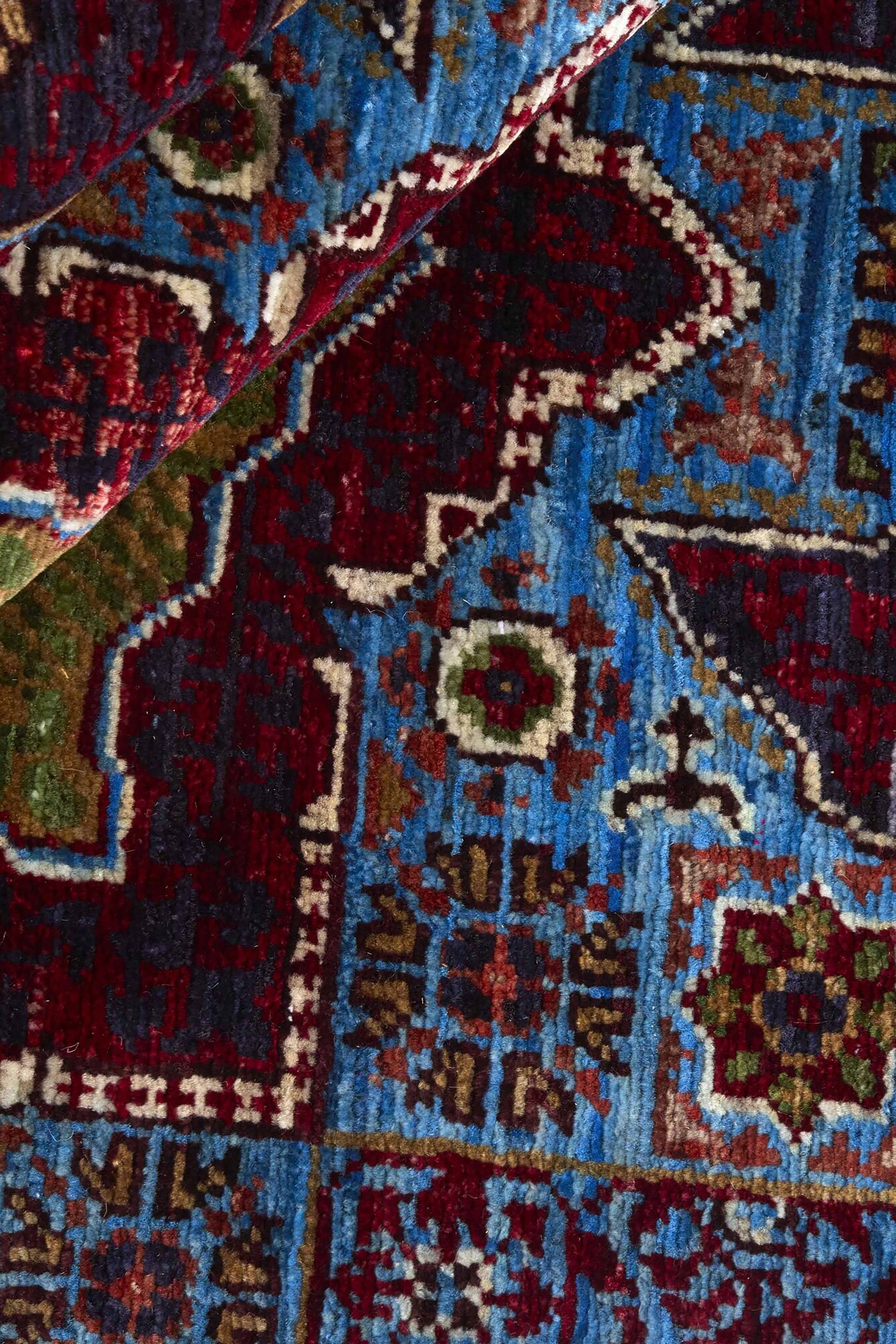 Oriental Ziegler rug with blue floral pattern
