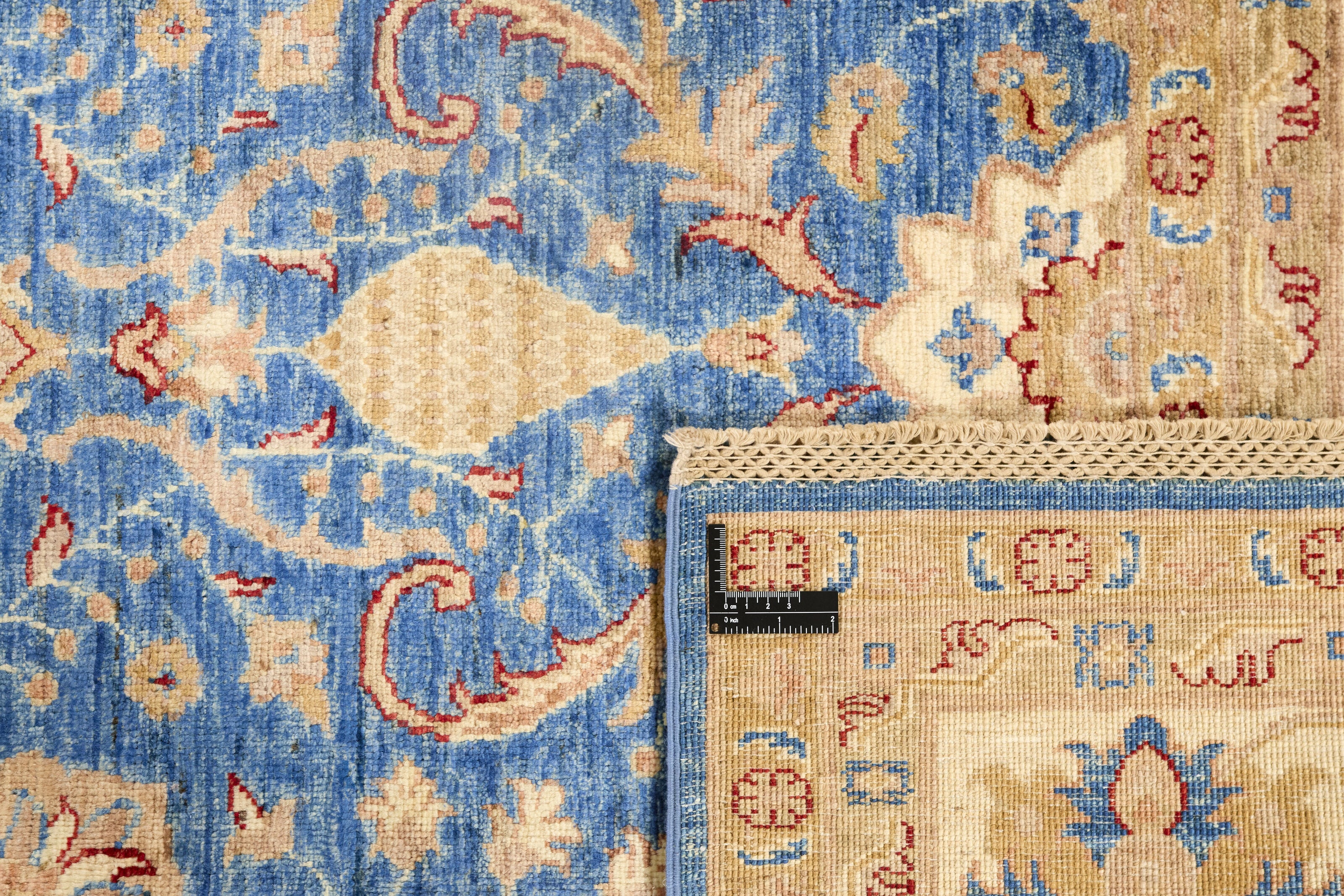 Oriental Ziegler rug with blue floral pattern