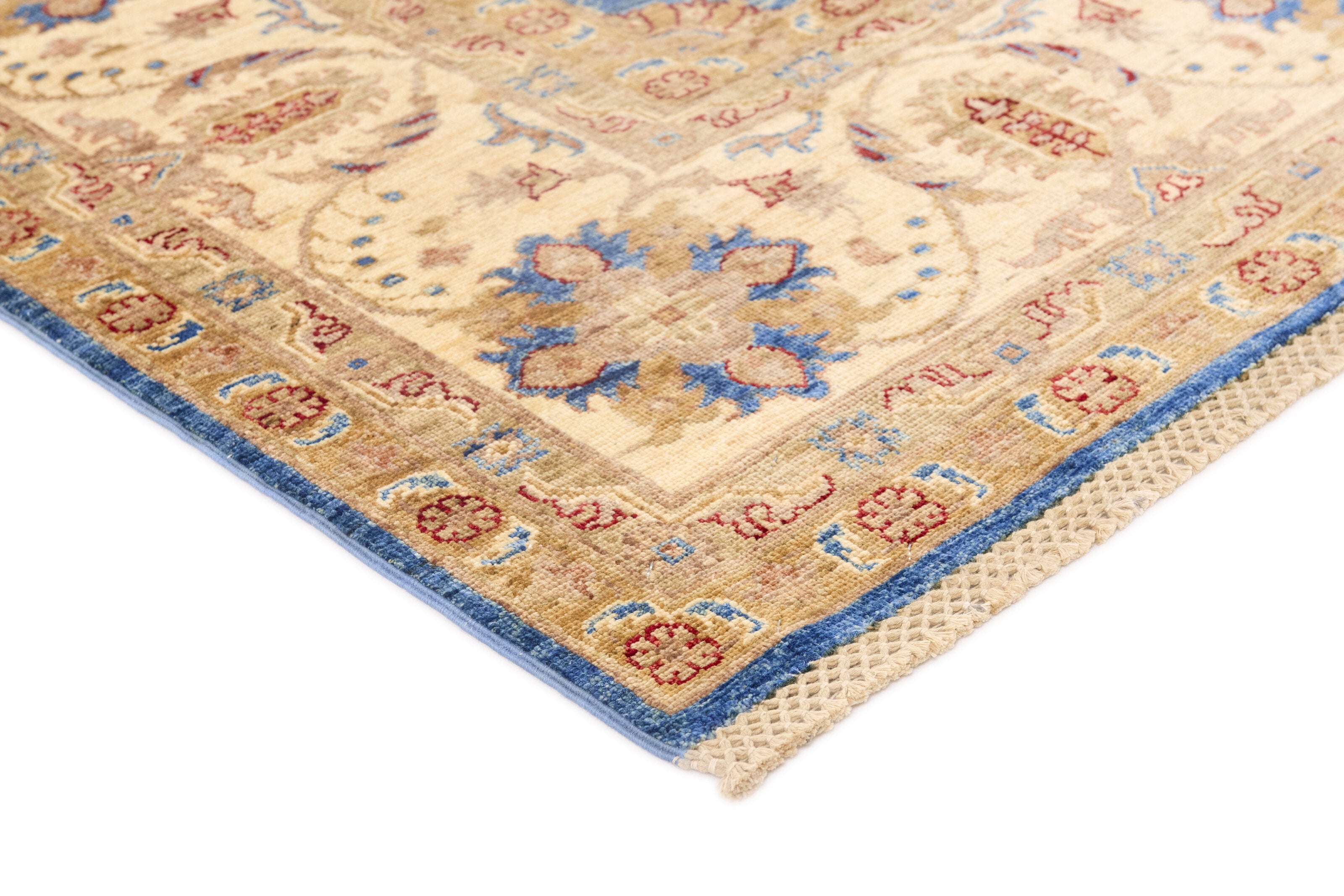Oriental Ziegler rug with blue floral pattern