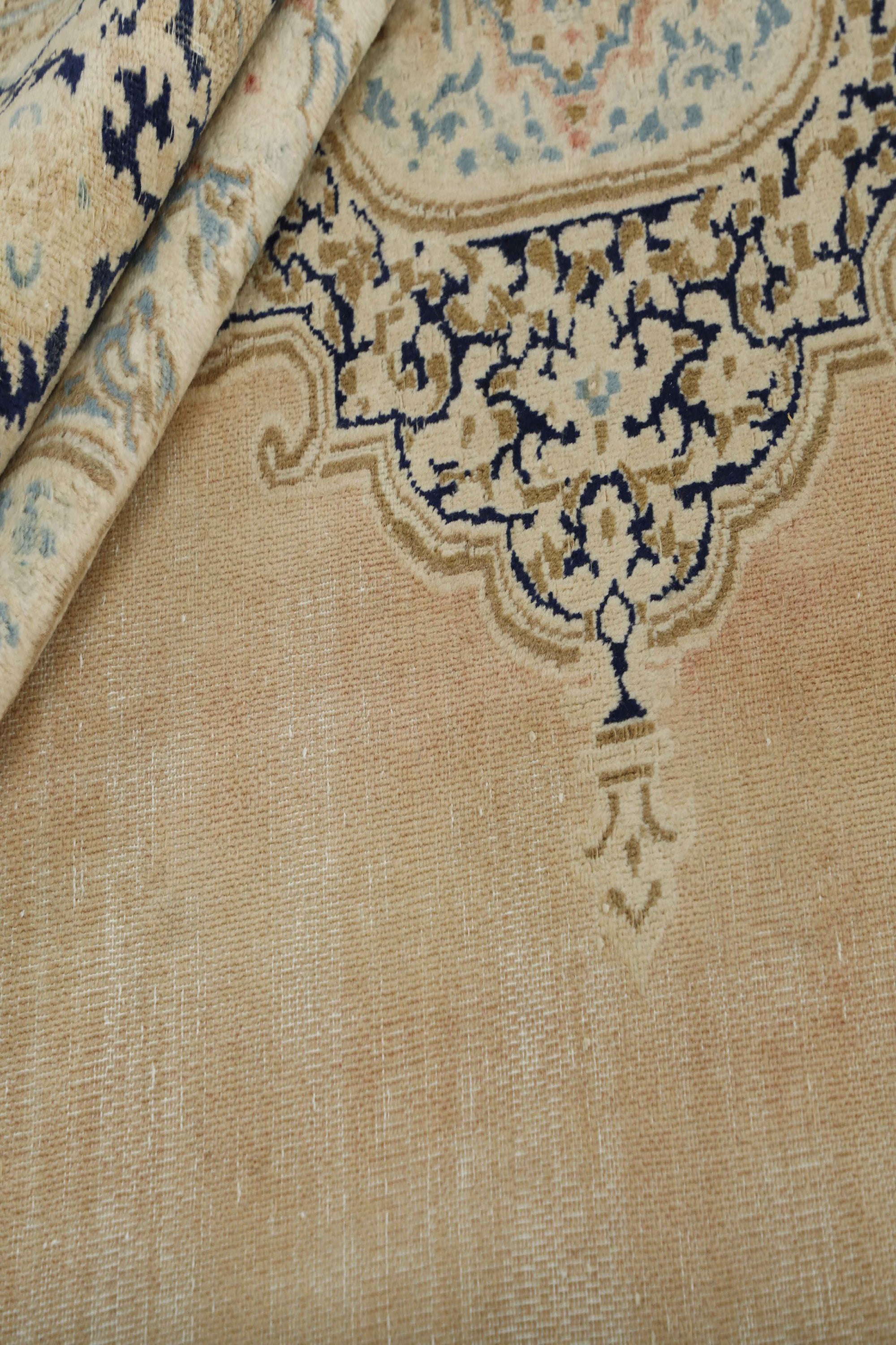 Multicolour distressed bordered vintage Persian-style rug