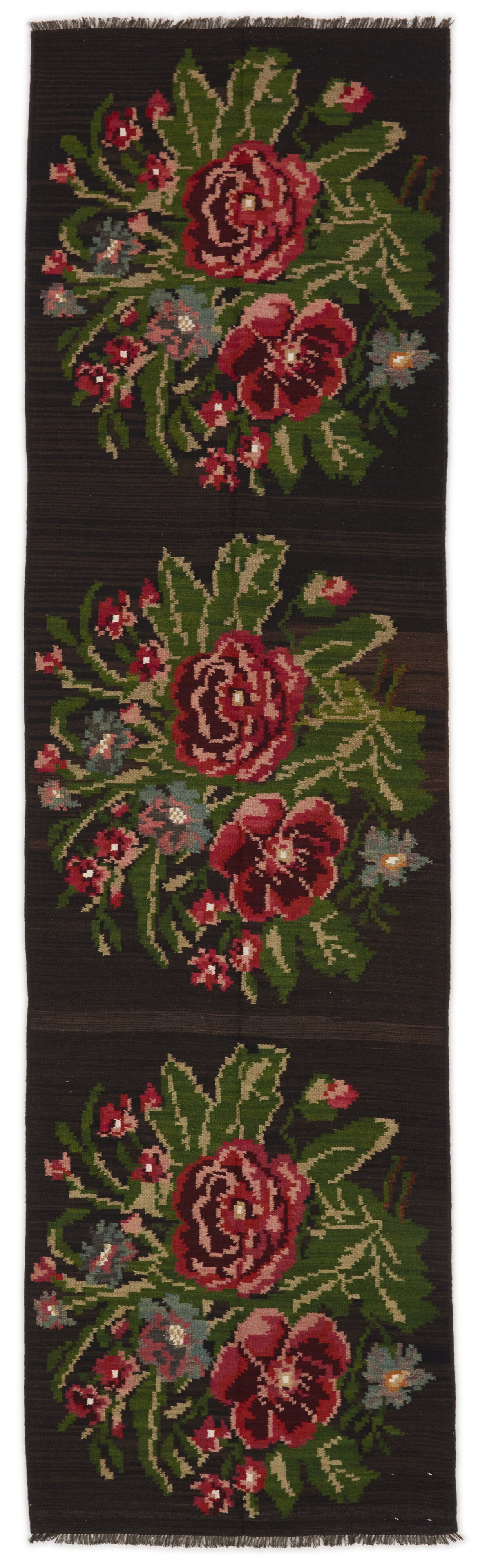 Rose Kilim Old Runner 1512238