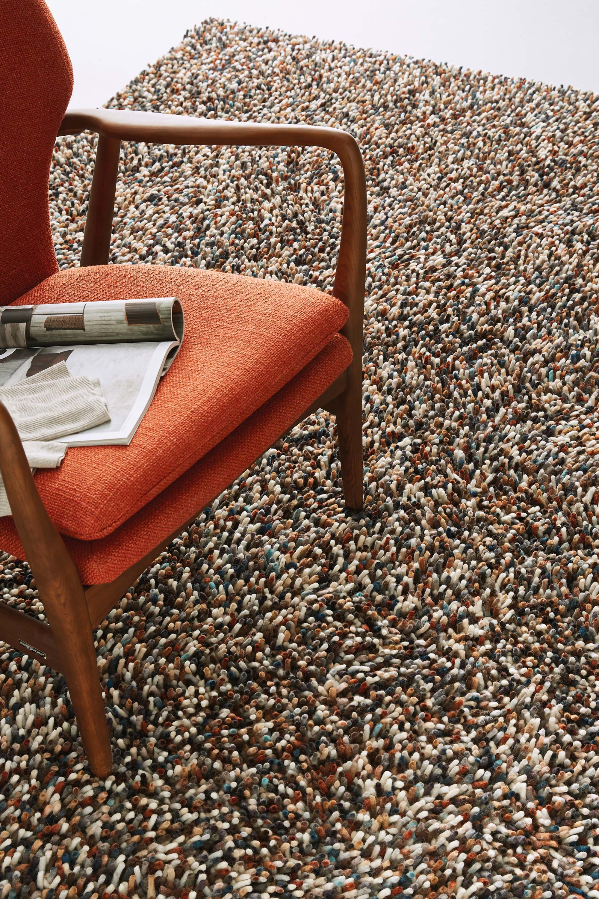 brink & campman shagpile rug in grey