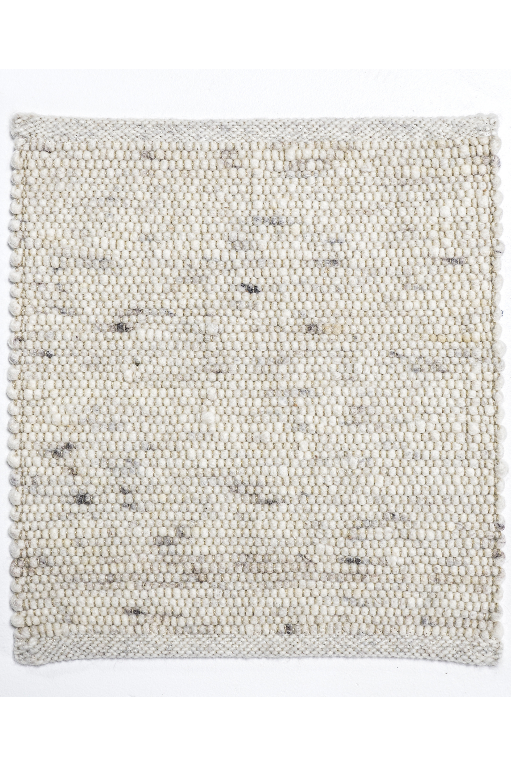 White luxury plain handwoven rug