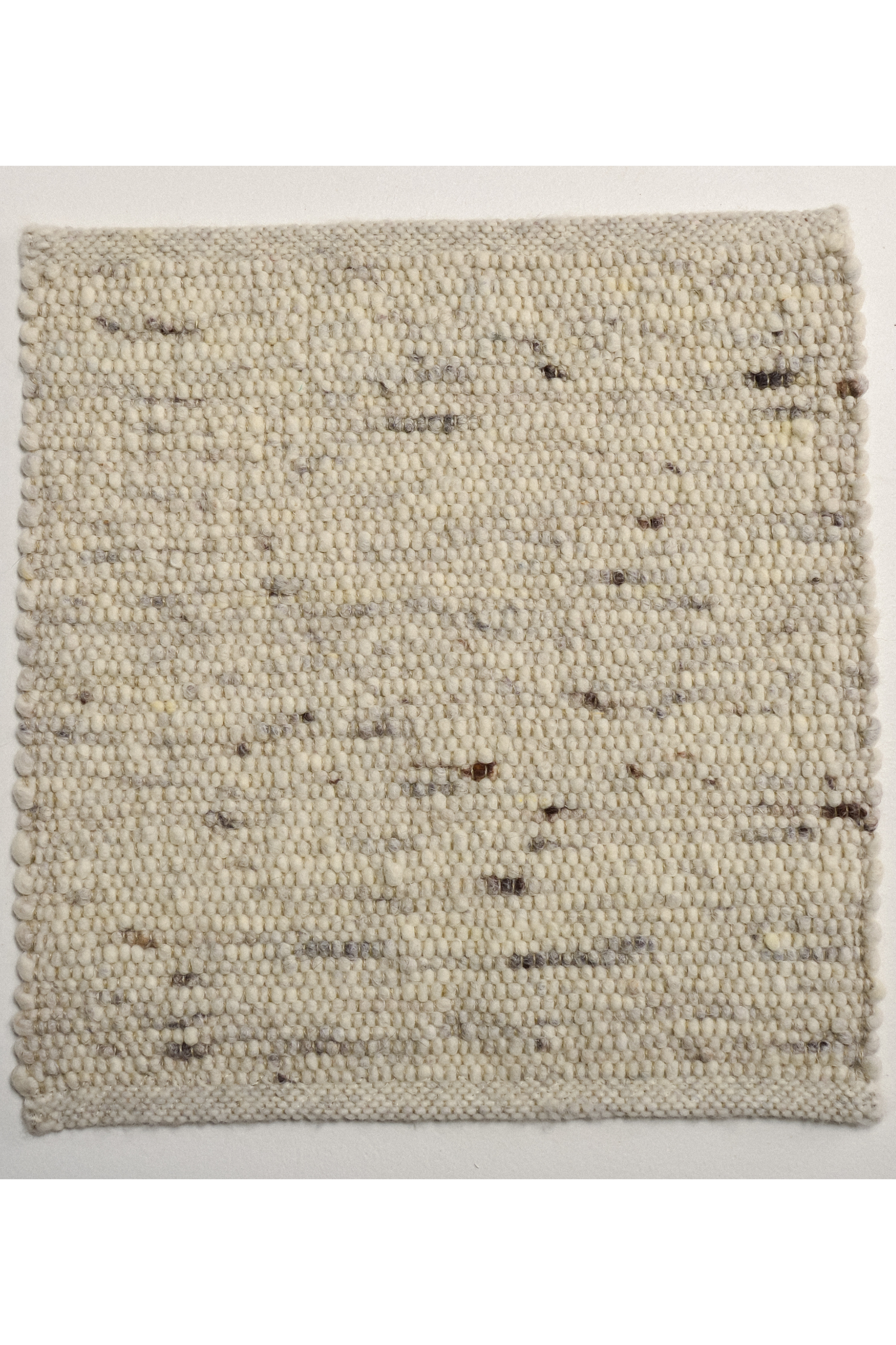 White luxury plain handwoven rug