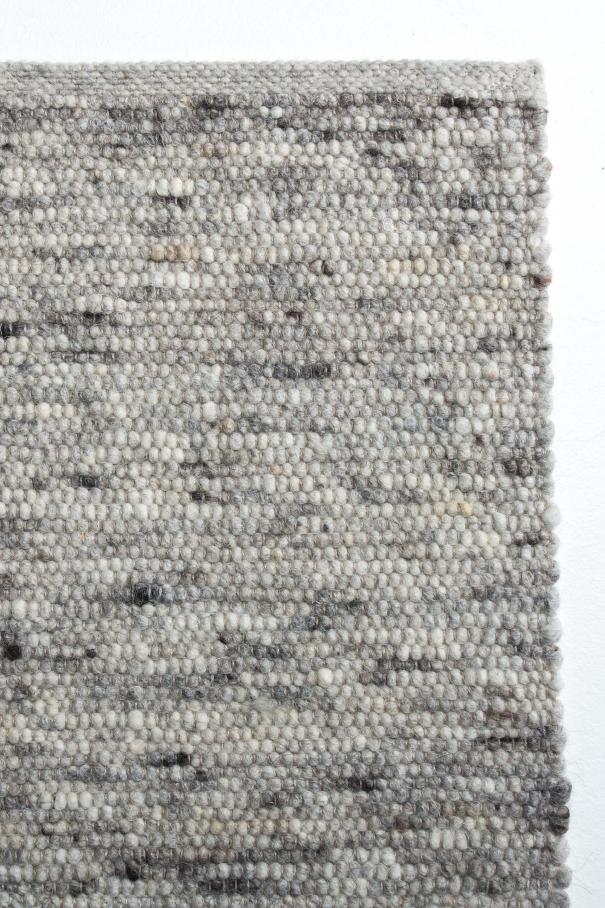 Grey luxury plain handwoven rug