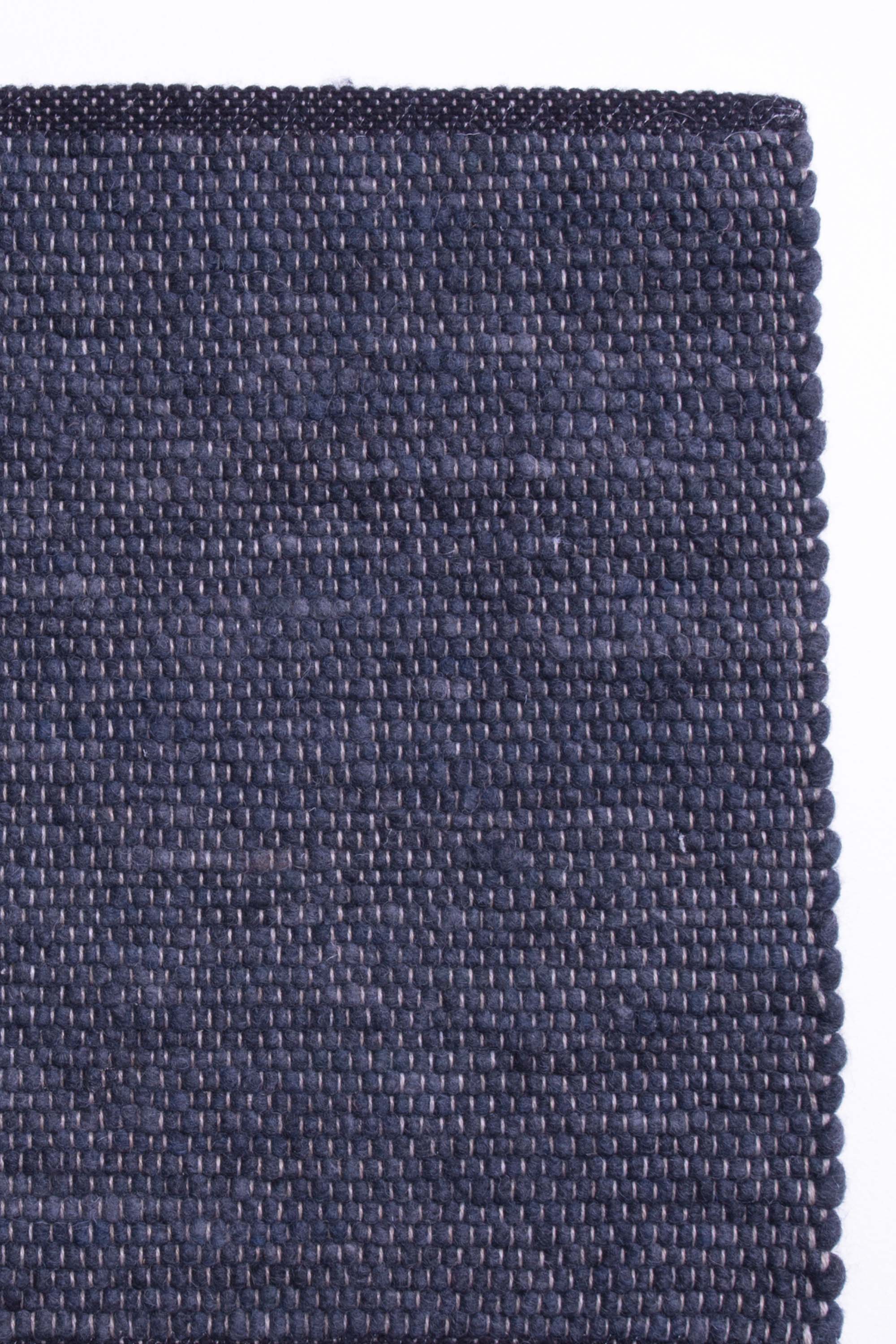 Blue luxury plain handwoven rug
