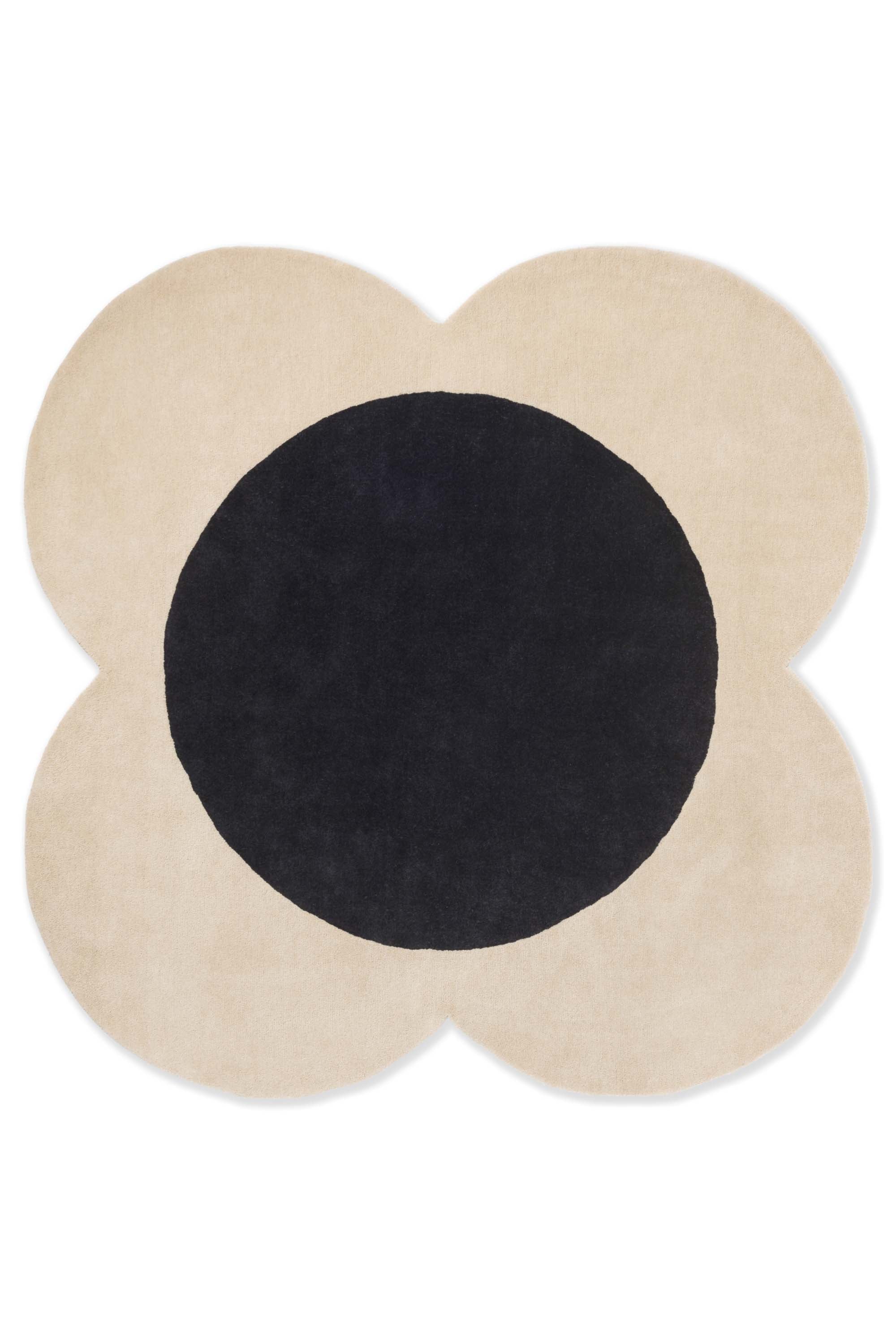 Cream flower shaped rug