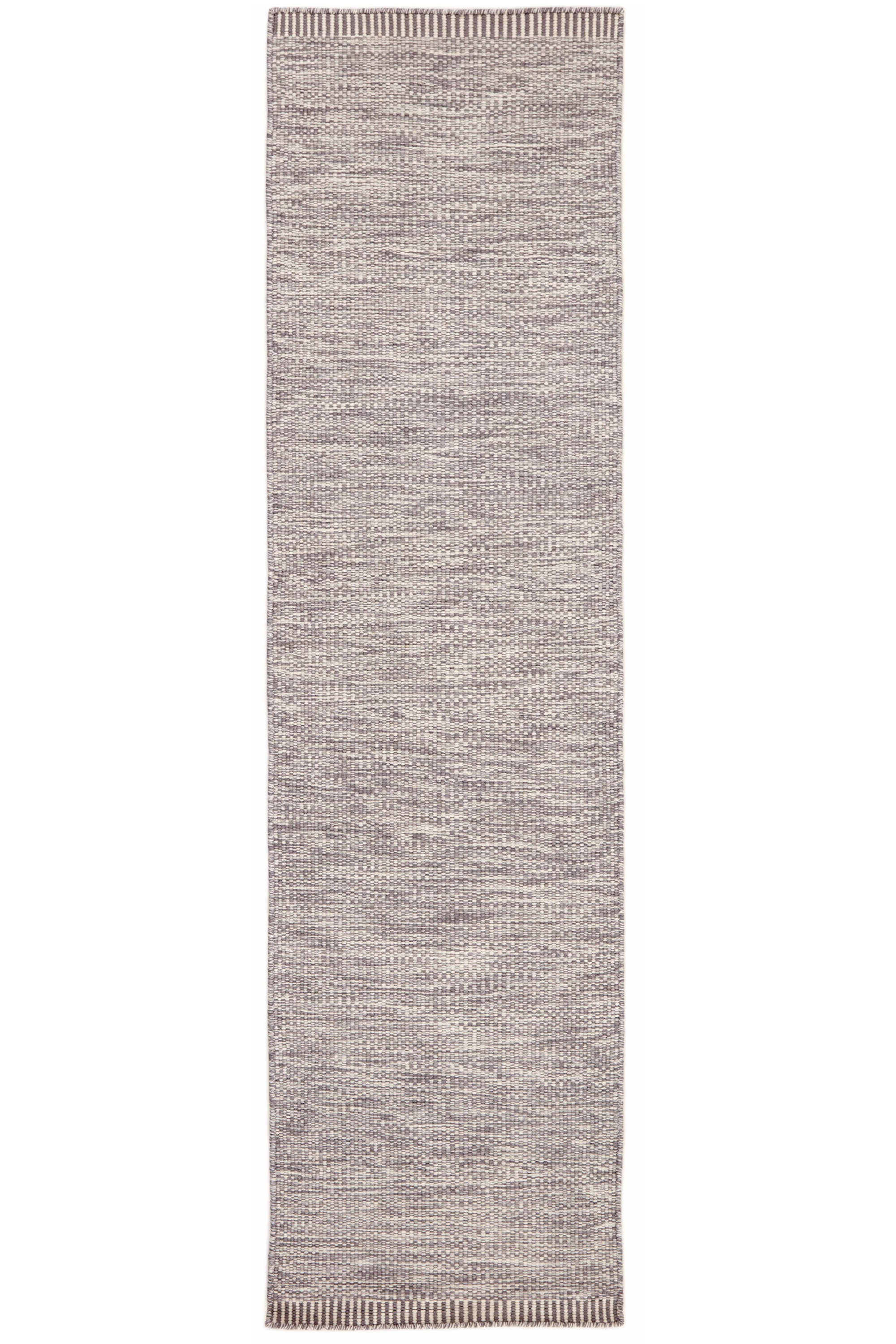 plain grey flatweave runner
