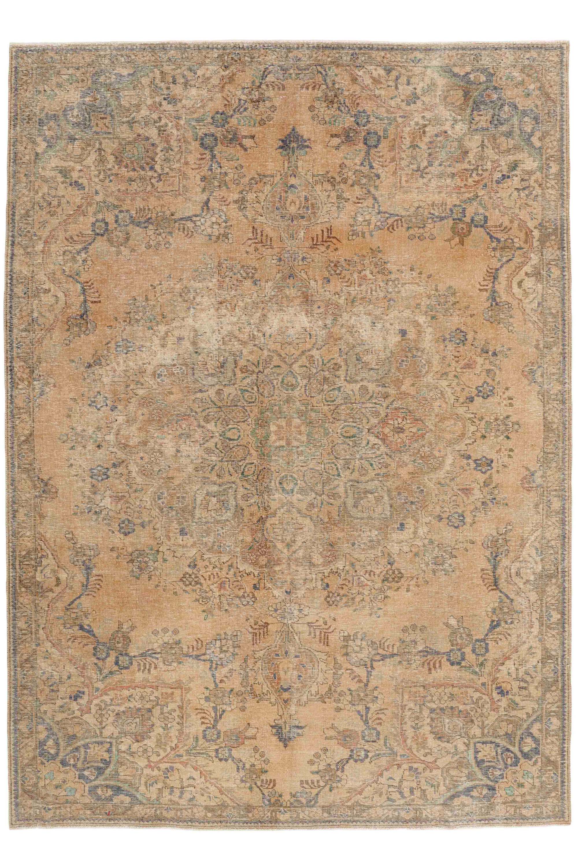 Luxury Vintage Royal Fine rug with faded vintage pattern