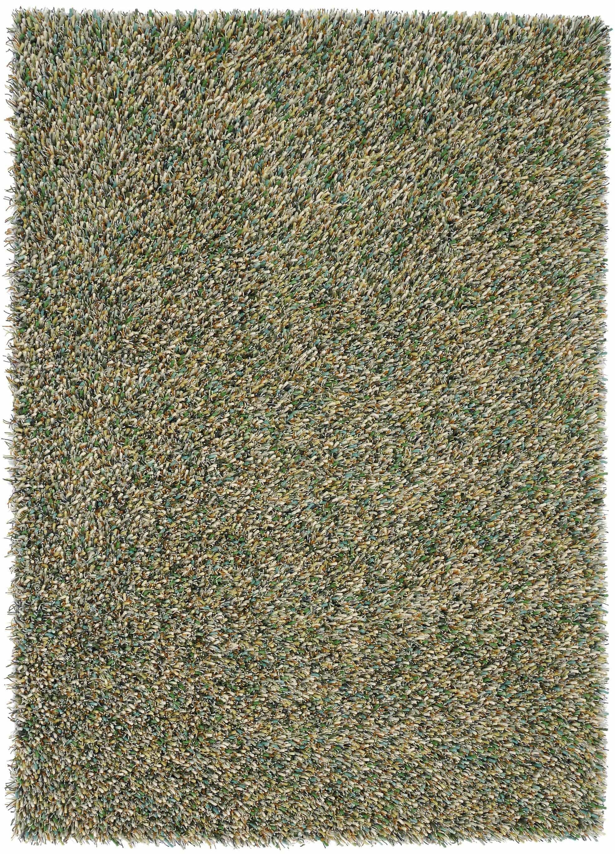 brink and campman green shagpile wool rug