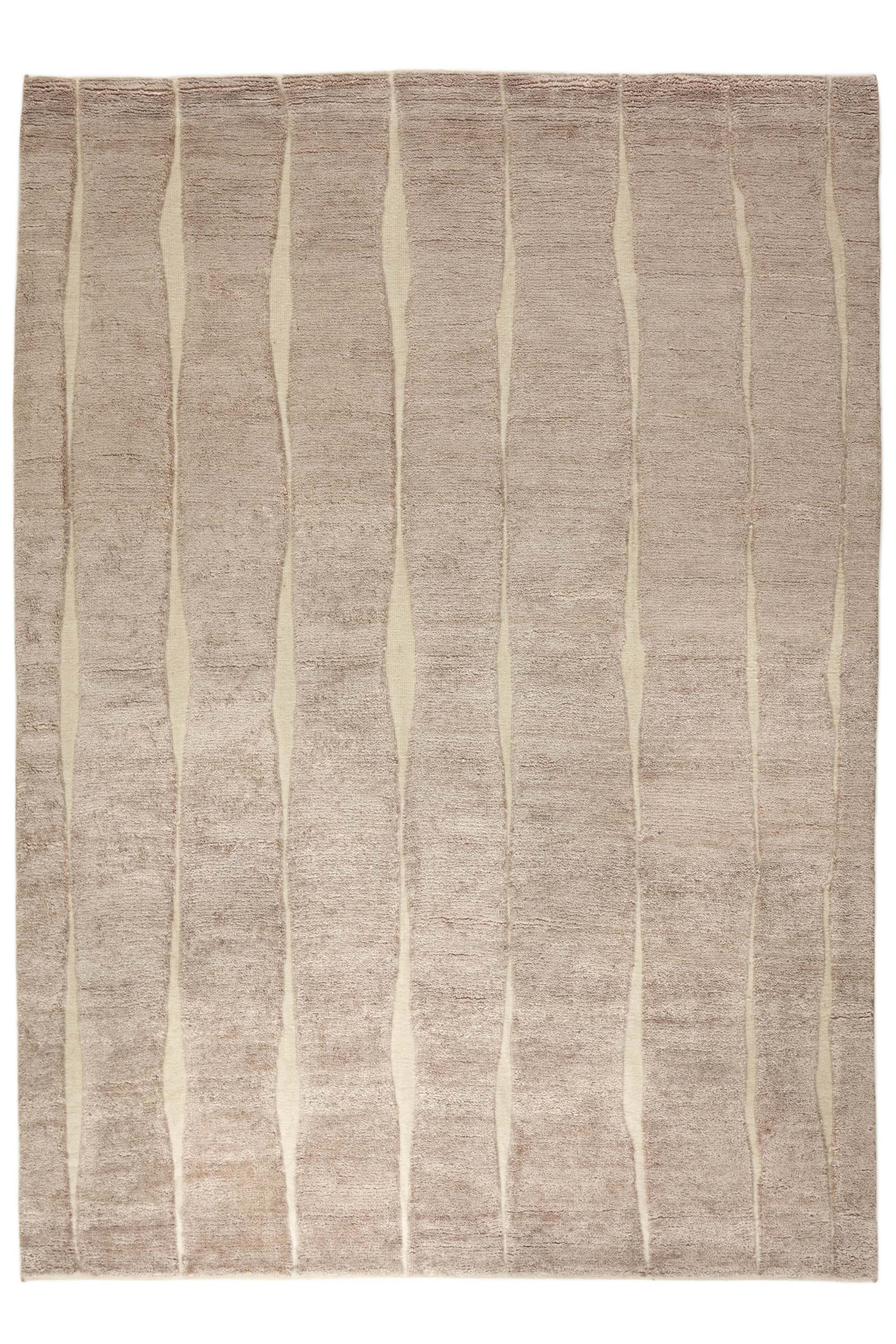 Minimal beige Moroccan style rug