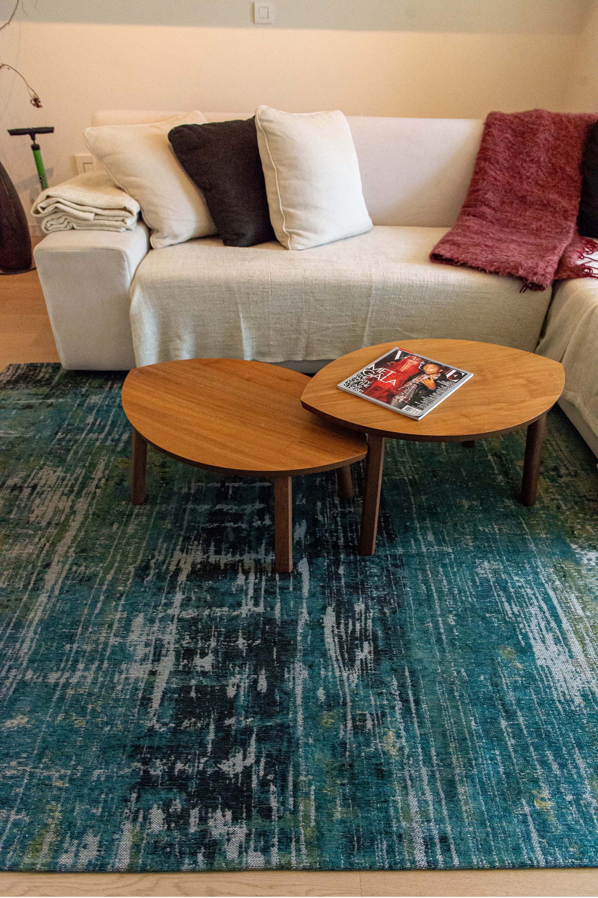 blue abstract rug