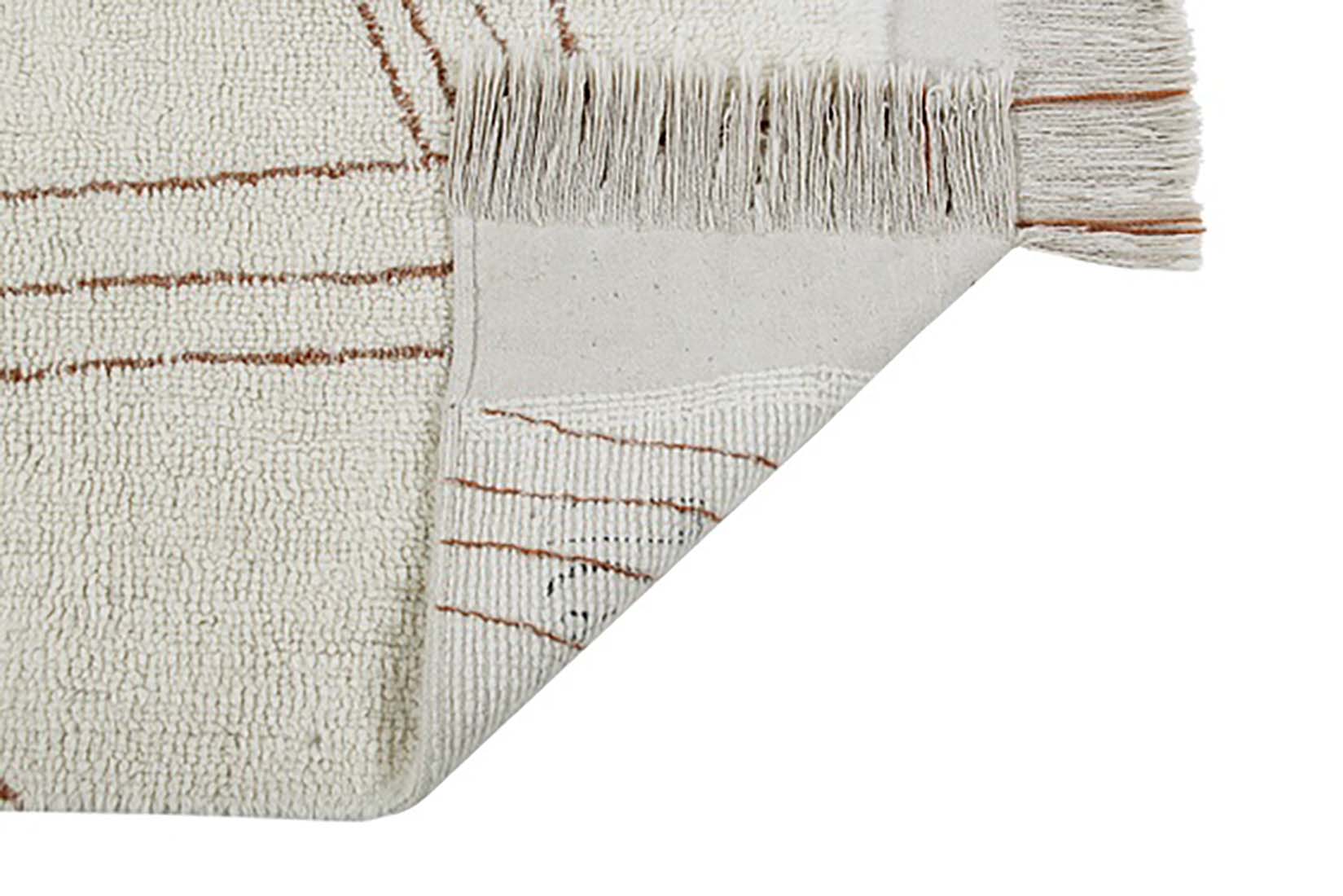 cream area rug with tribal design

