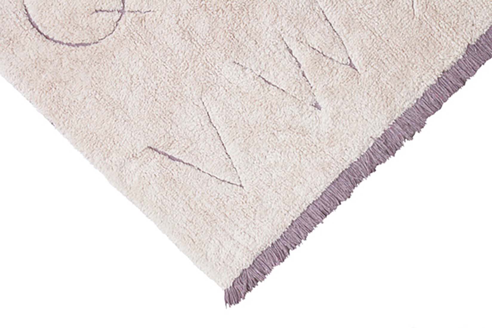 natural abc print childrens rug