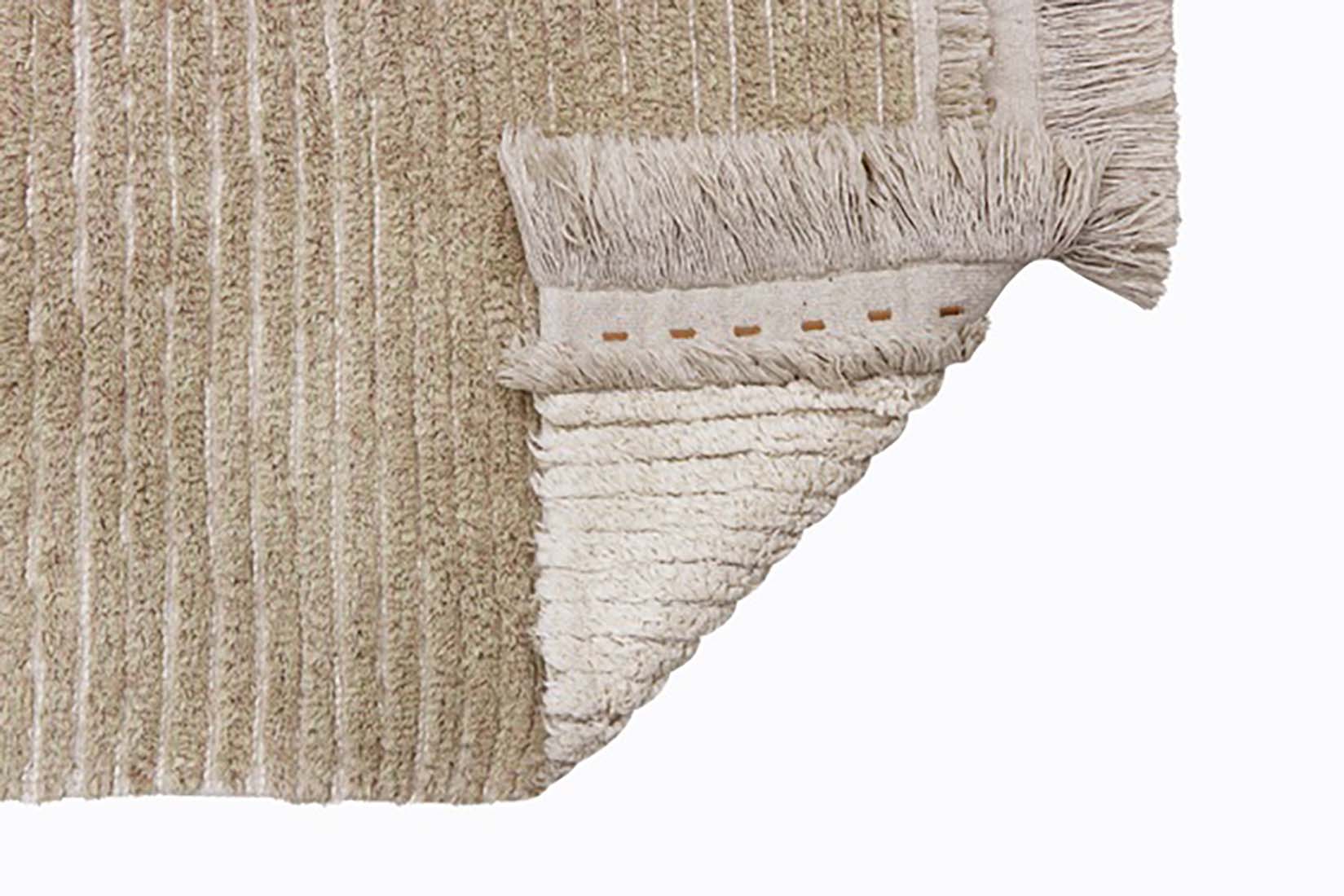 reversible textured rug in beige and sage