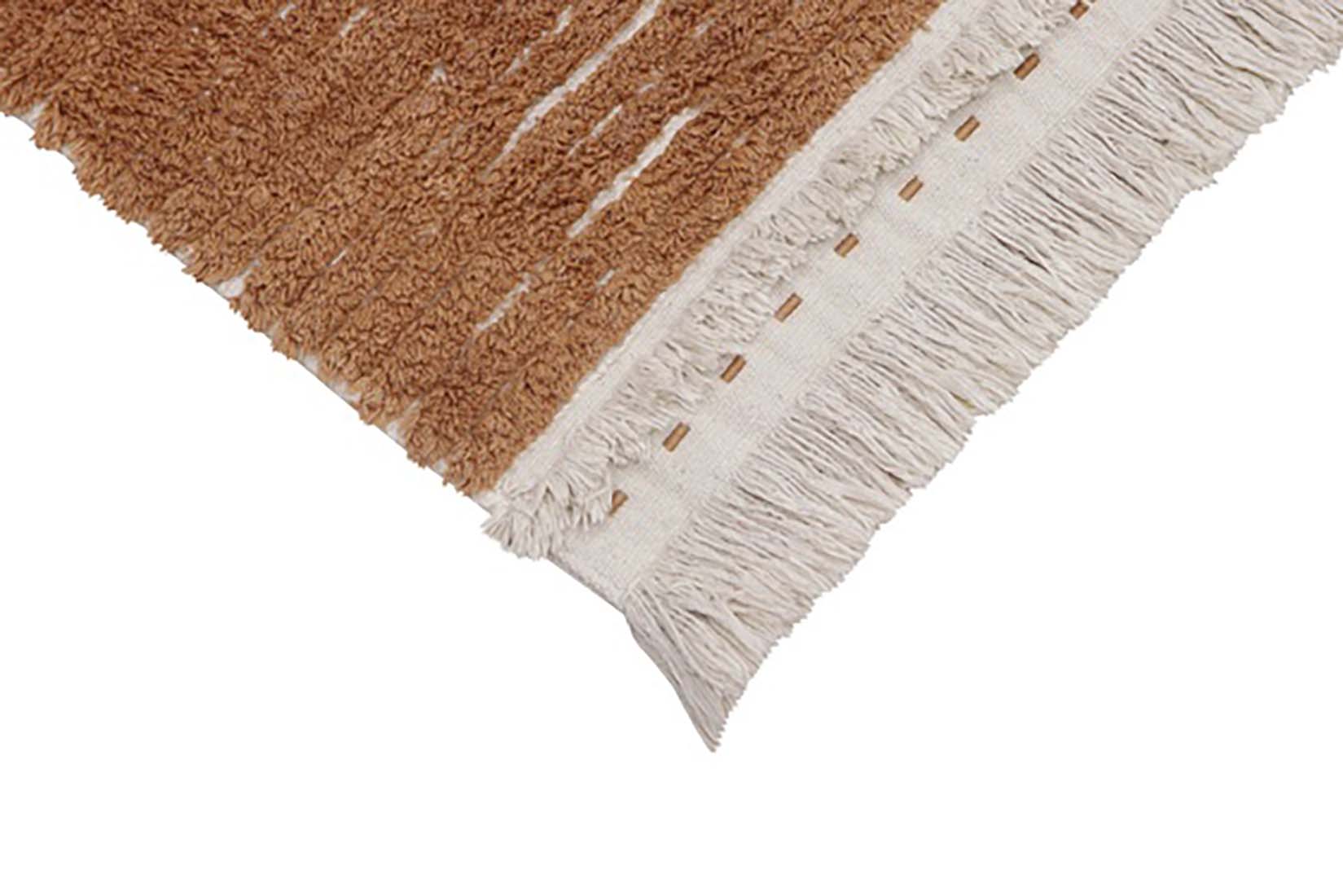 reversible textured rug in beige and brown