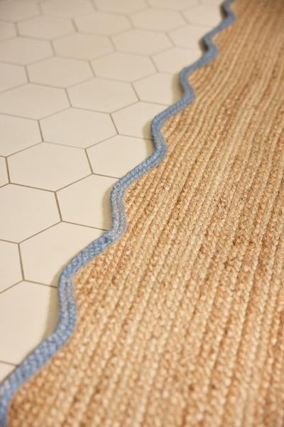 Scallop Jute Misty Blue