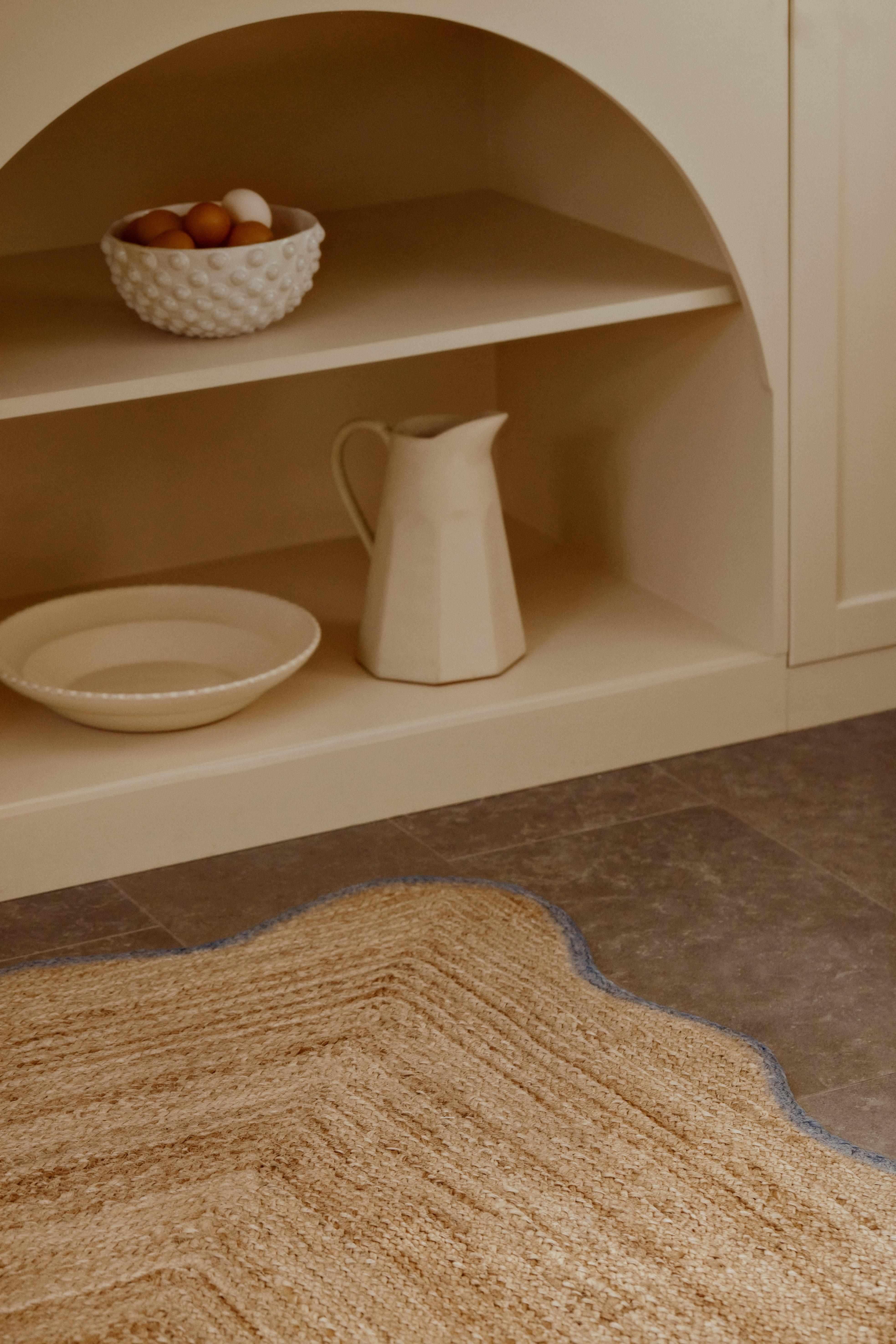 Scallop Jute Misty Blue